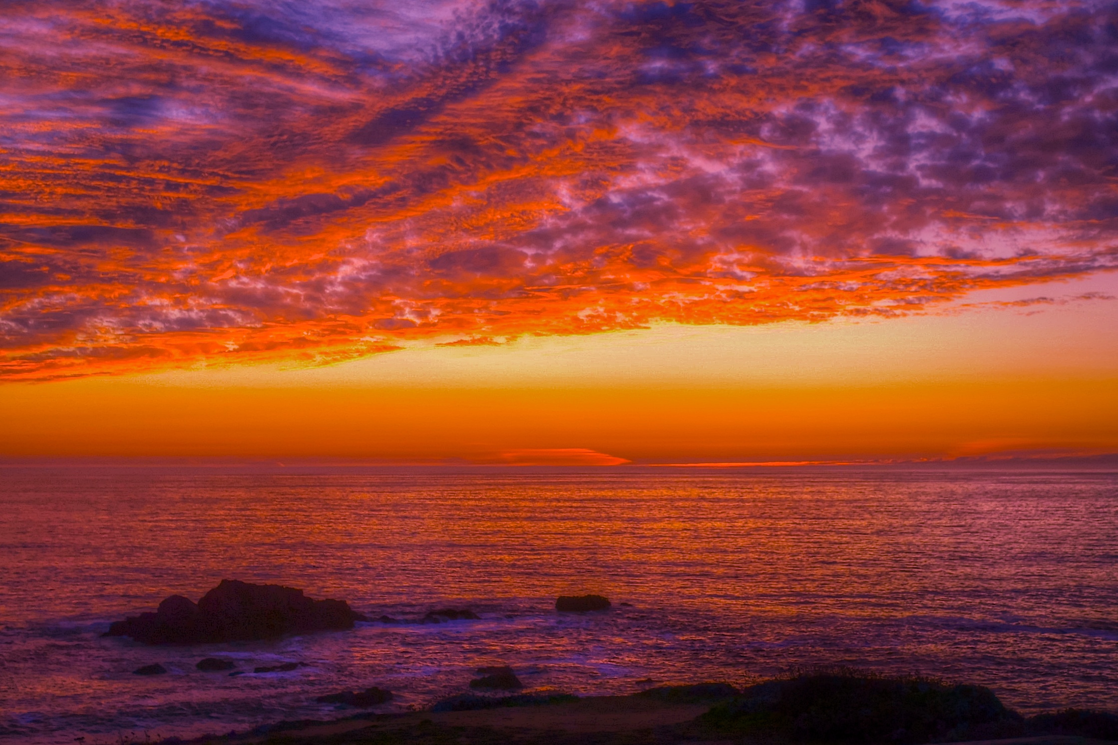 Бесплатное фото Удивительное небо на море