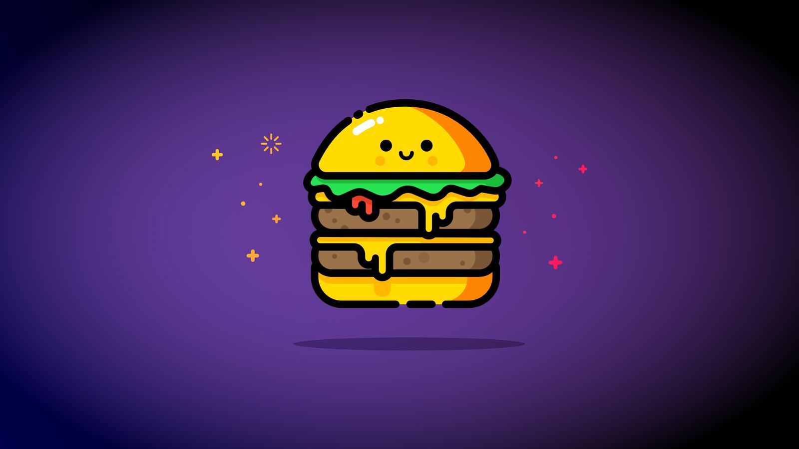 Wallpapers cheeseburger illustration vector on the desktop