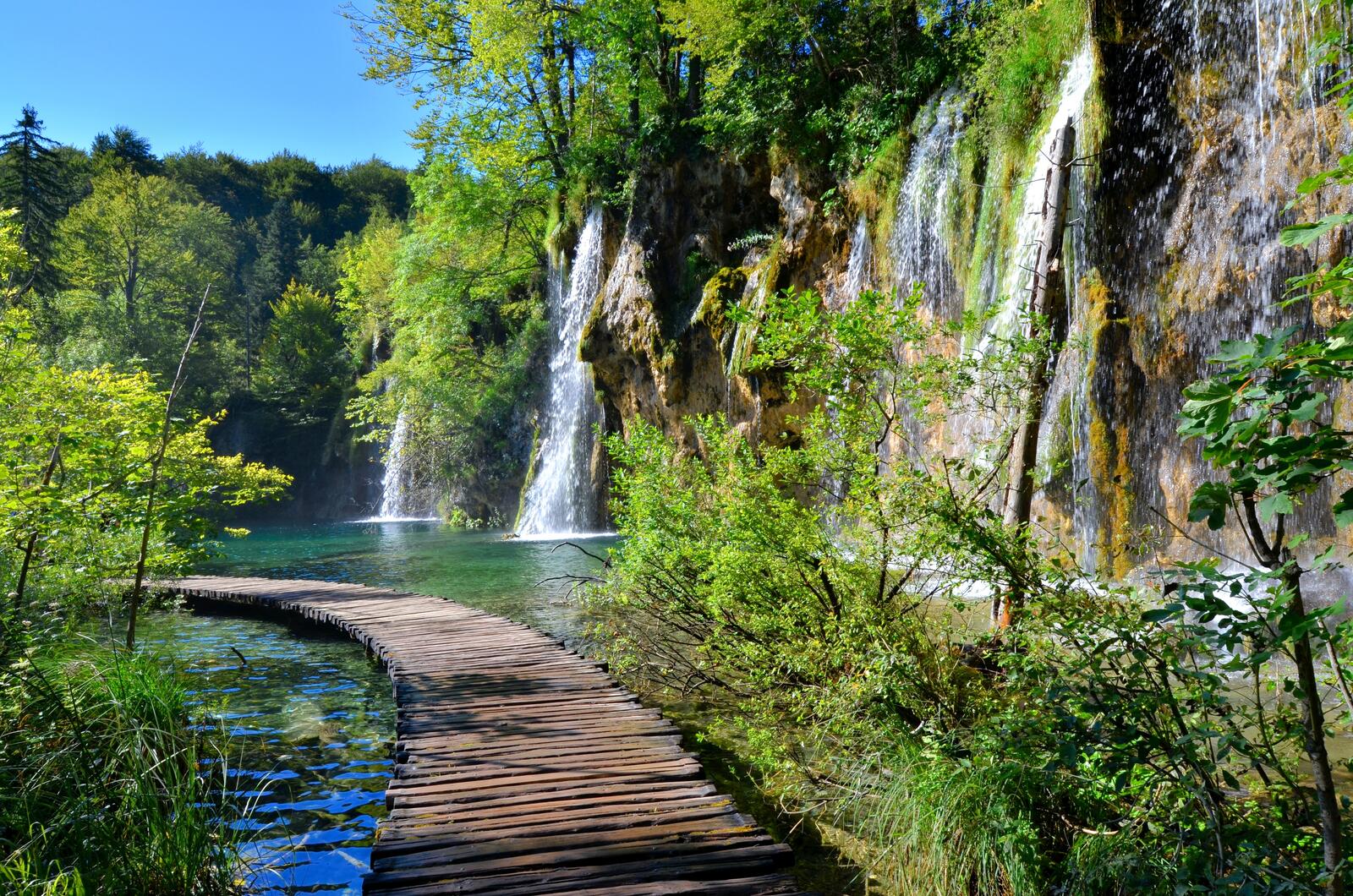 Бесплатное фото Заставка водопад, хорватия на андроид