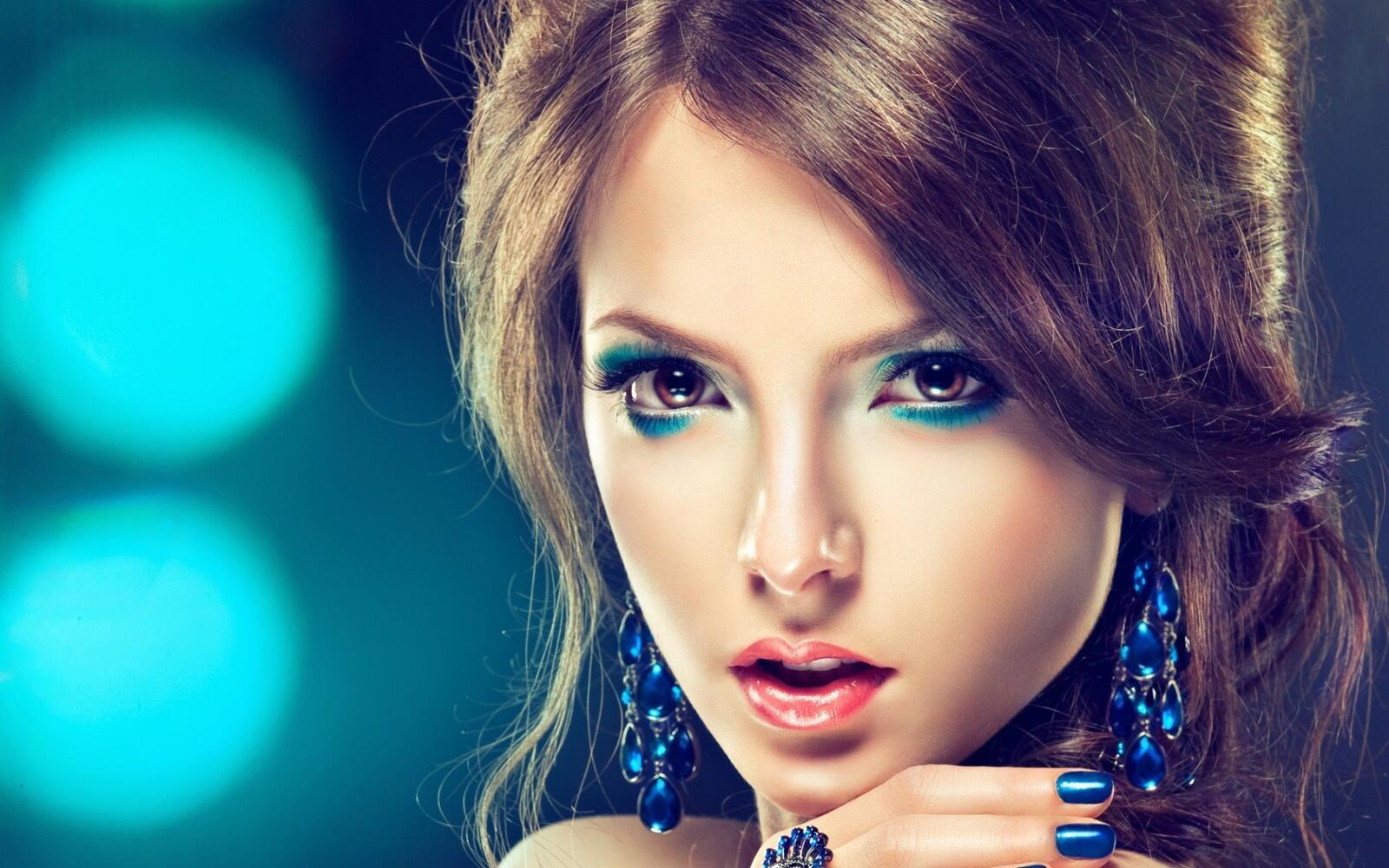 Wallpapers sight make-up hairstyle on the desktop