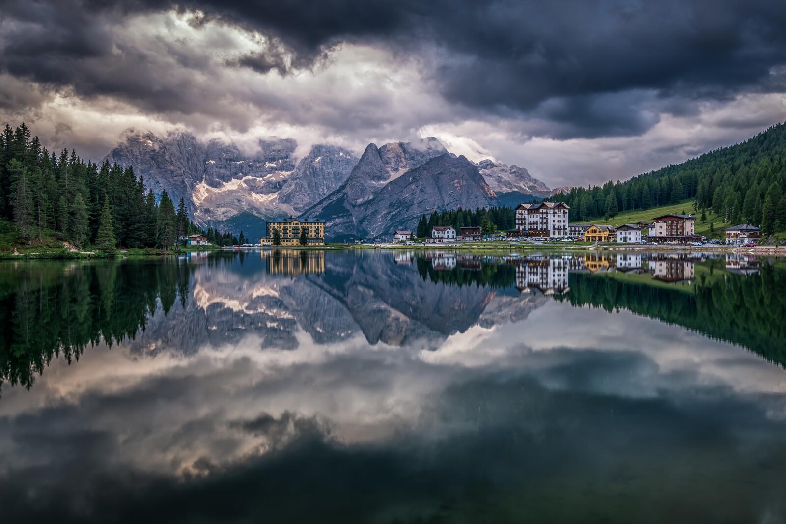 Wallpapers Lake Misurina Dolomites Italy on the desktop