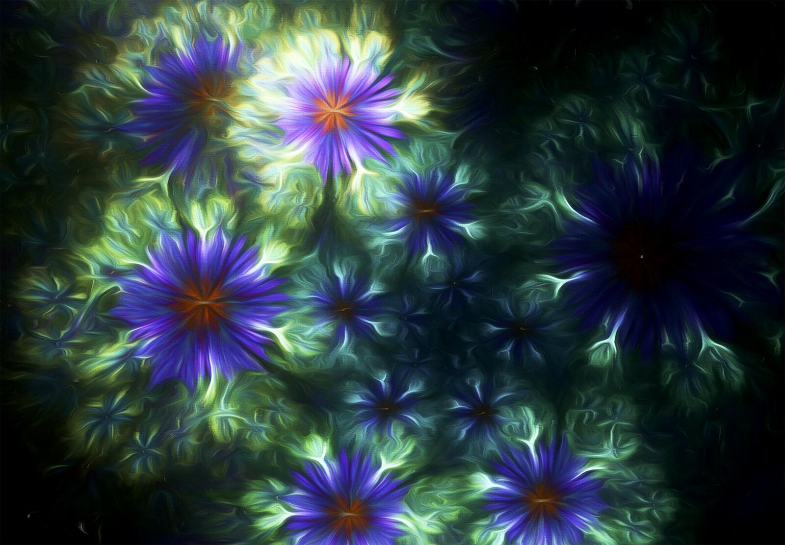 Бесплатное фото кибер цветы