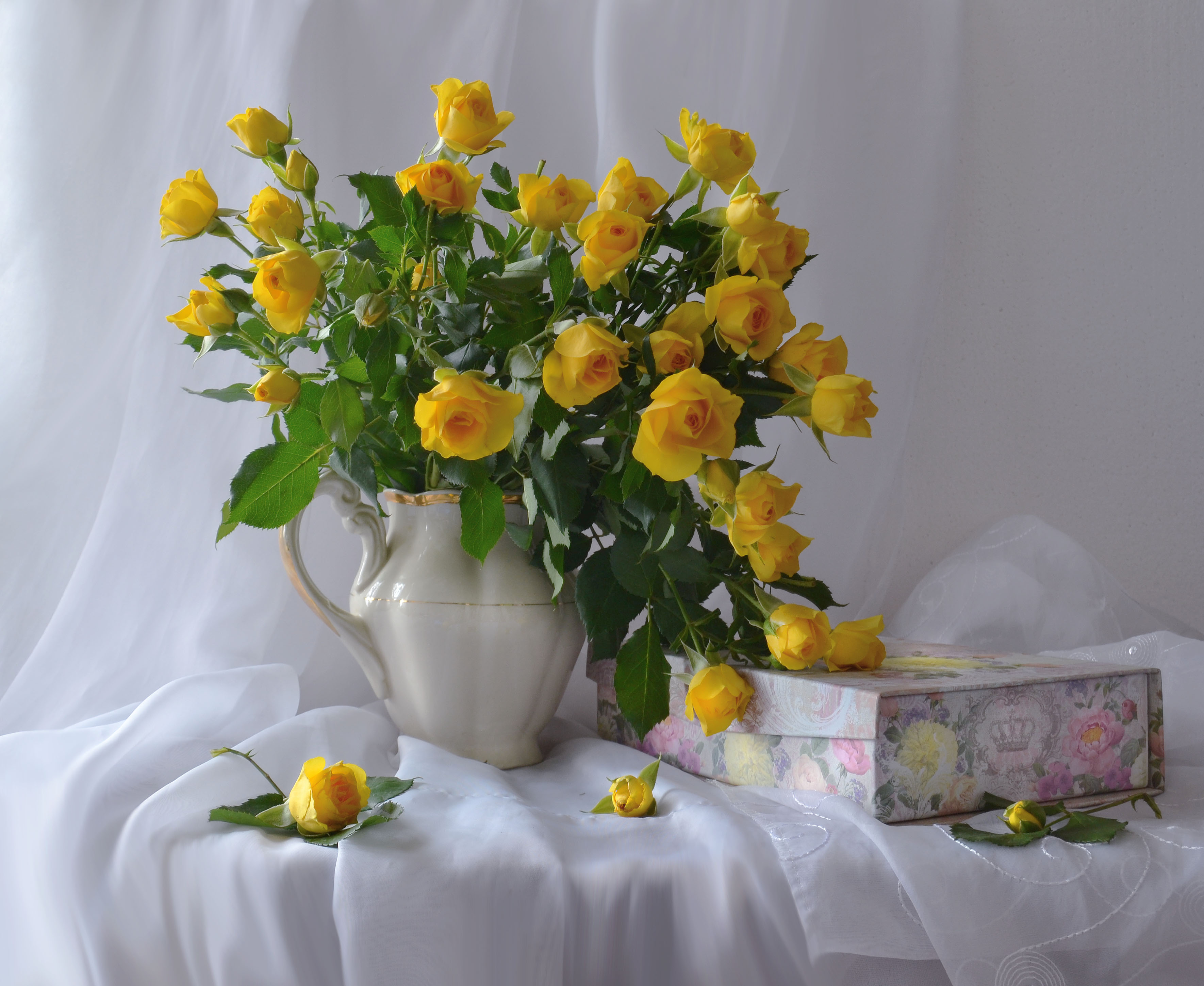 Фото бесплатно желтые розы, желтый букет, цветы