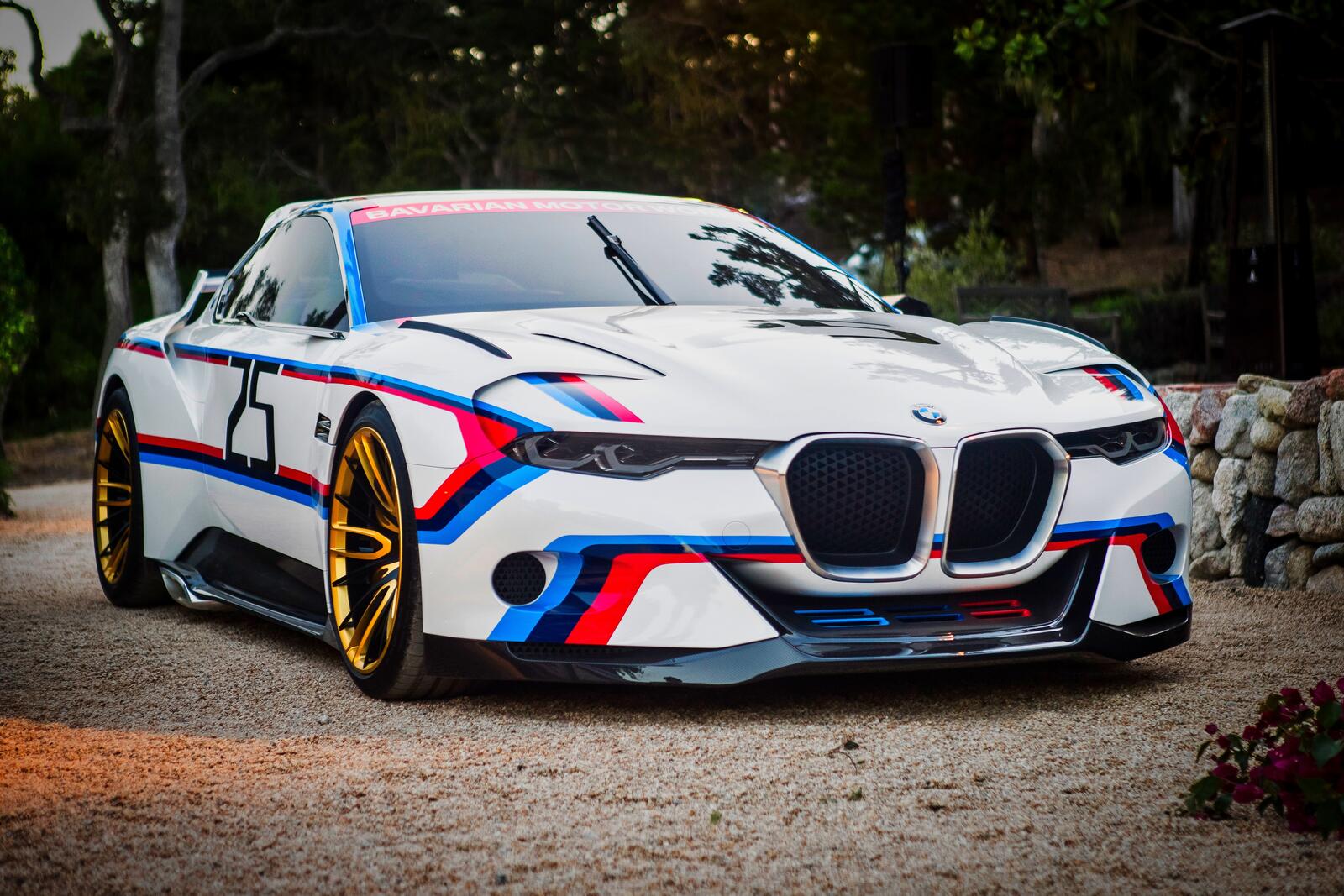 Wallpapers BMW 3 0 CSL Hommage R racing cars white on the desktop