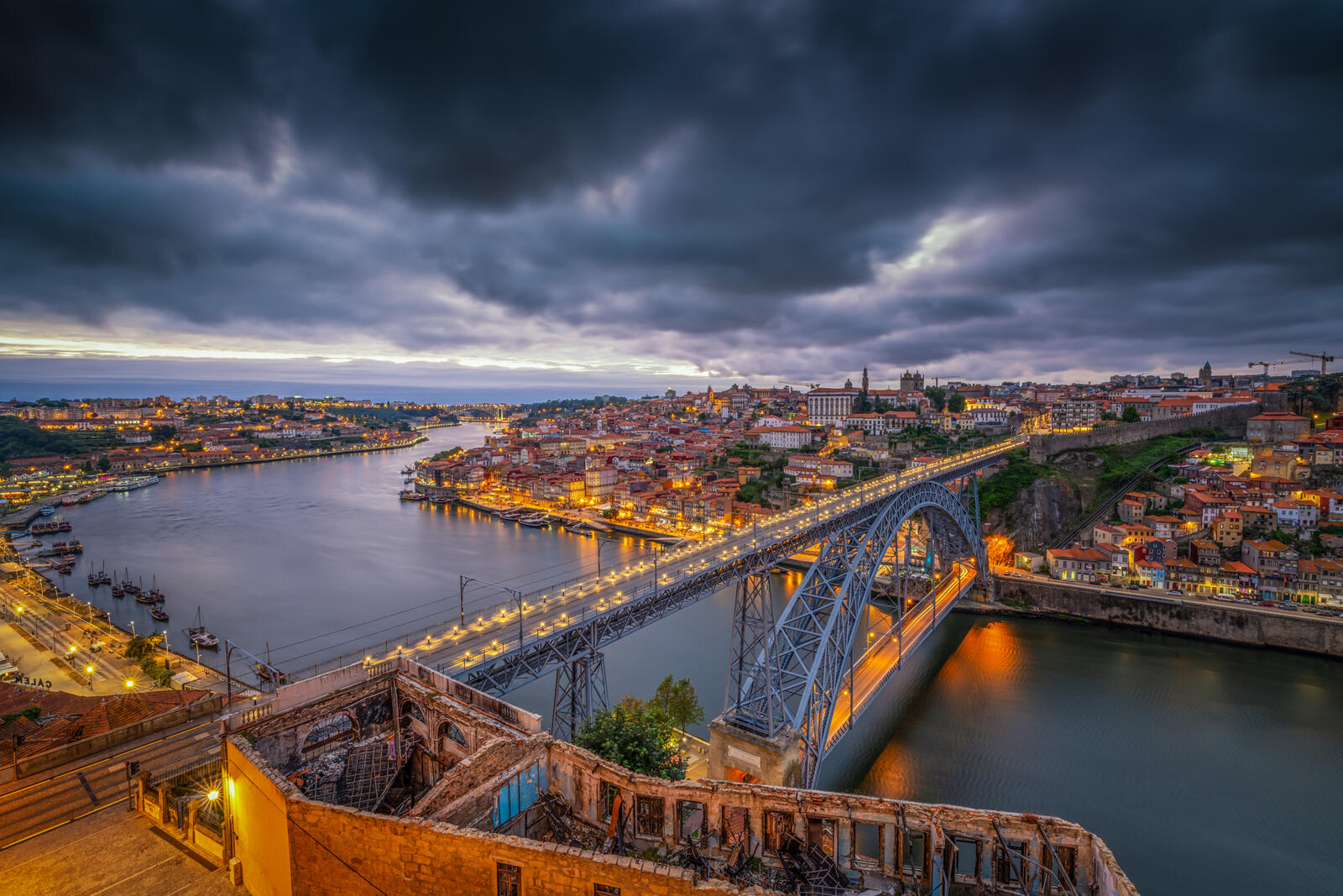 Обои Португалия мост Порто на рабочий стол