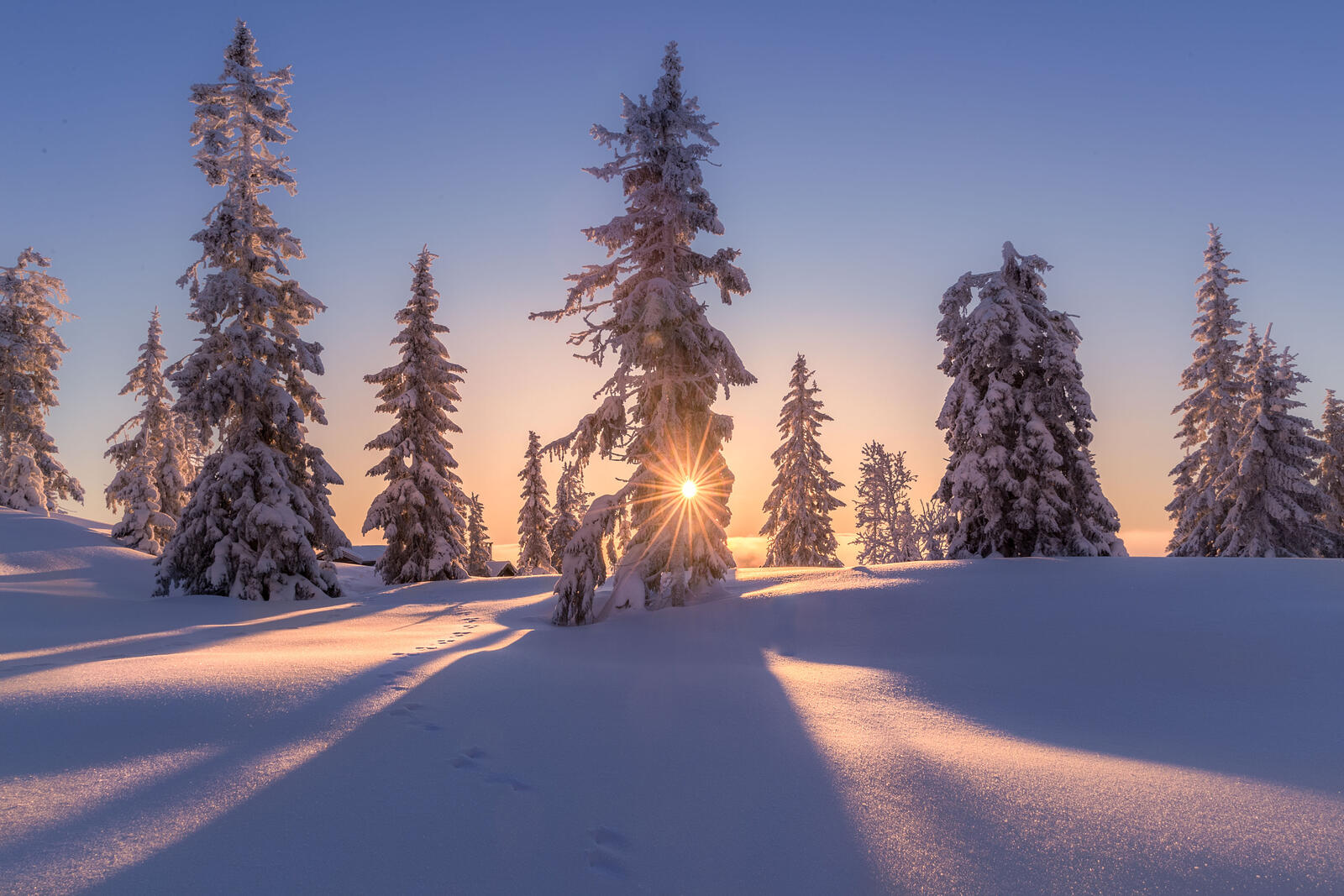 Обои зима природа Норвегия на рабочий стол