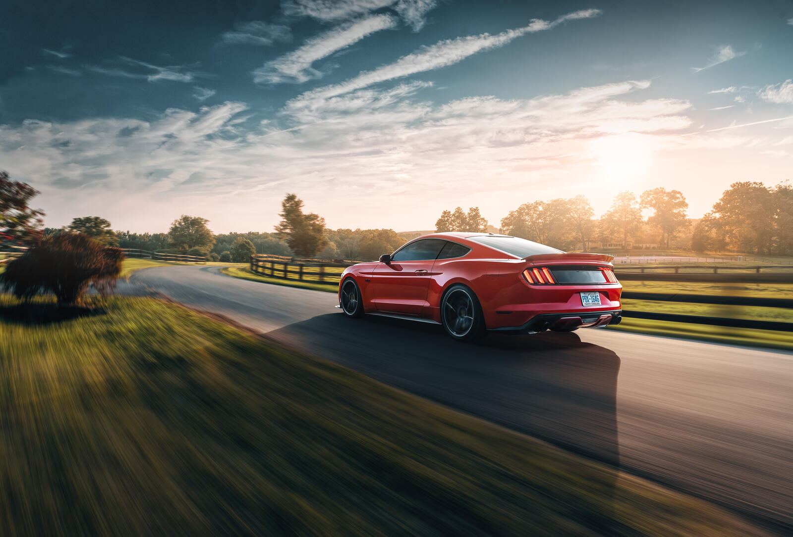Wallpapers Ford Mustang red muscle car on the desktop