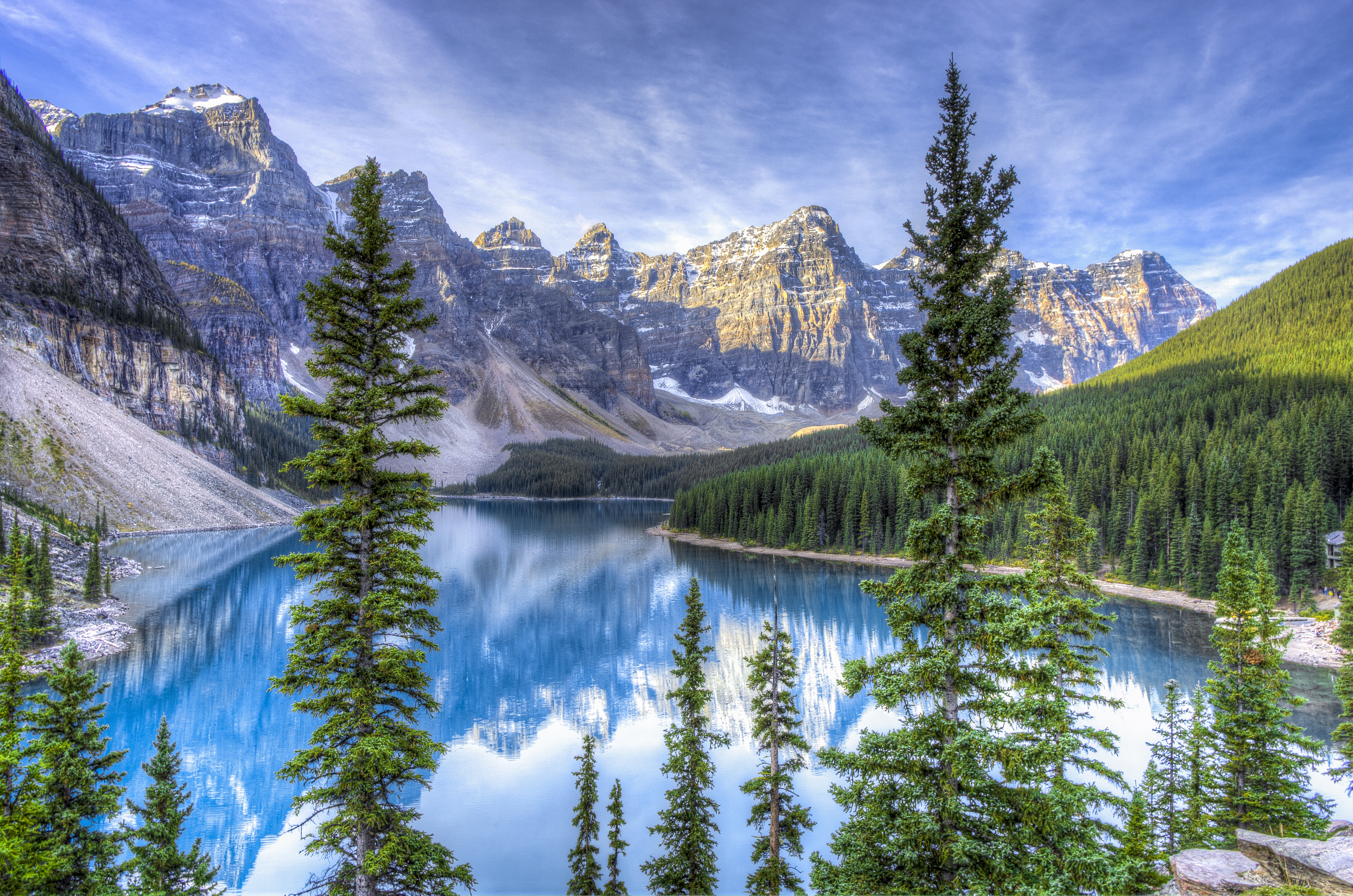 Wallpapers lake moraine Alberta Banff National Park on the desktop