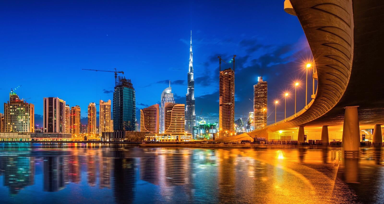 Wallpapers Dubai lights United Arab Emirates on the desktop