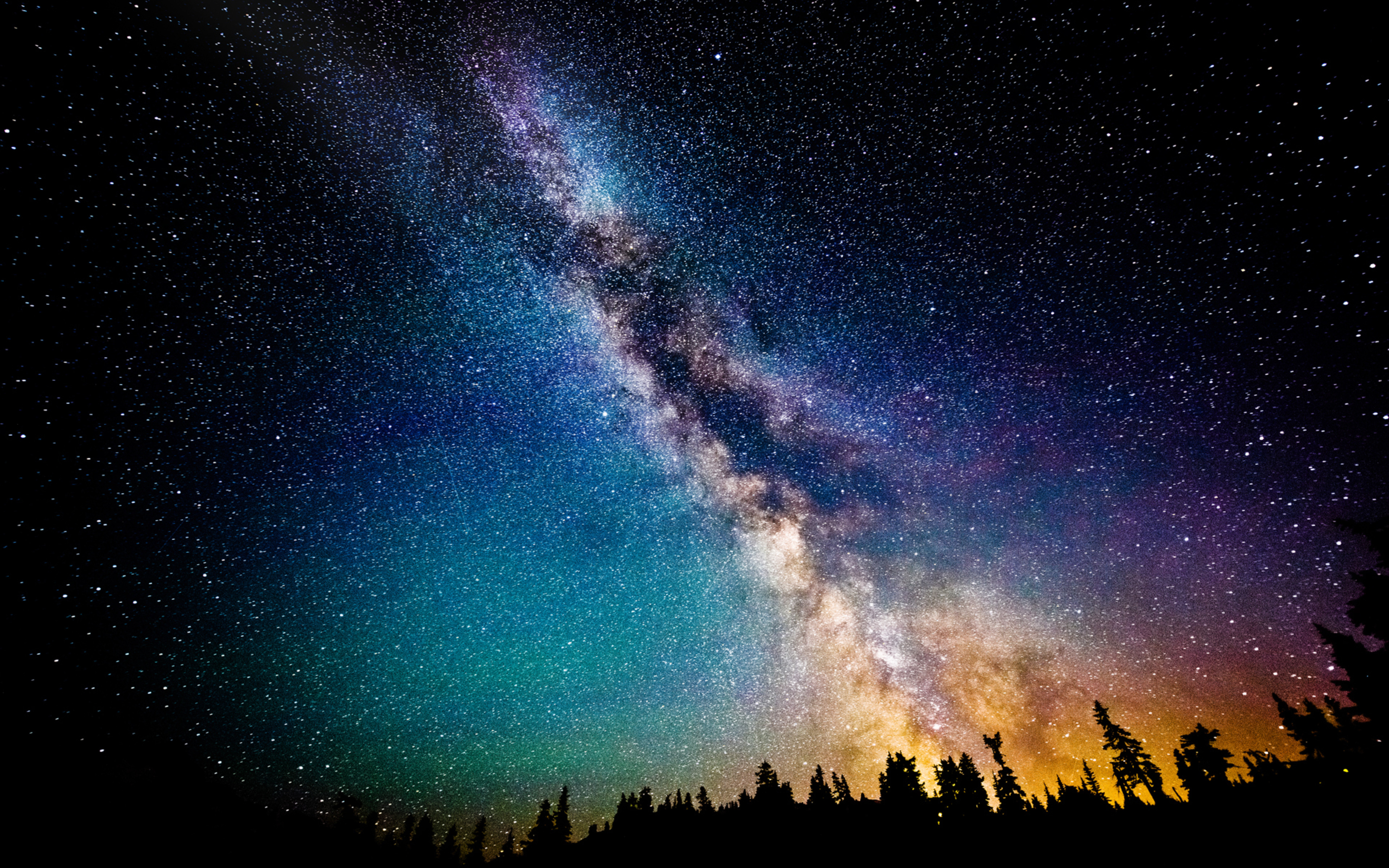 Wallpapers Milky Way Stars Sky on the desktop
