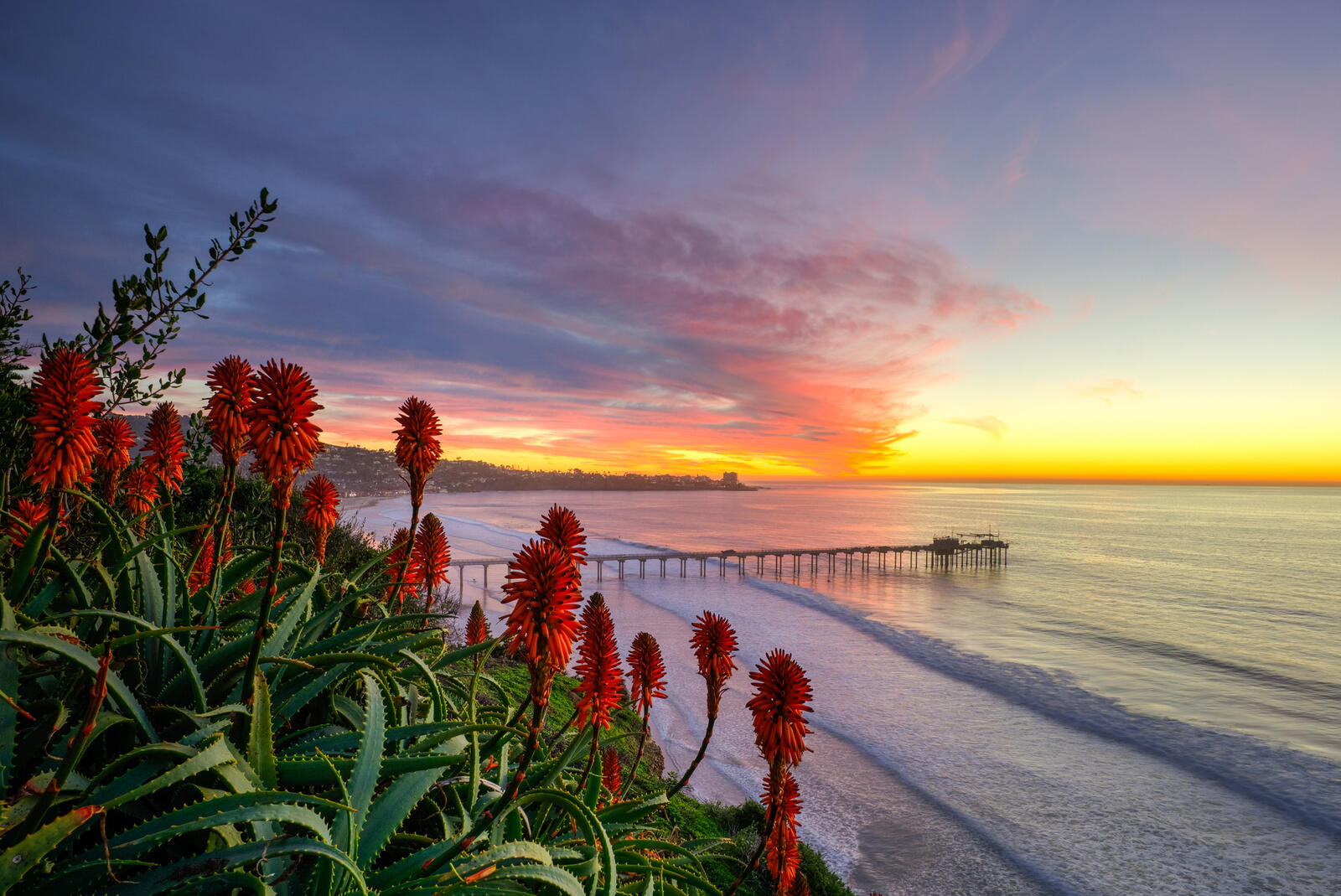 Обои San Diego Sunset закат море на рабочий стол