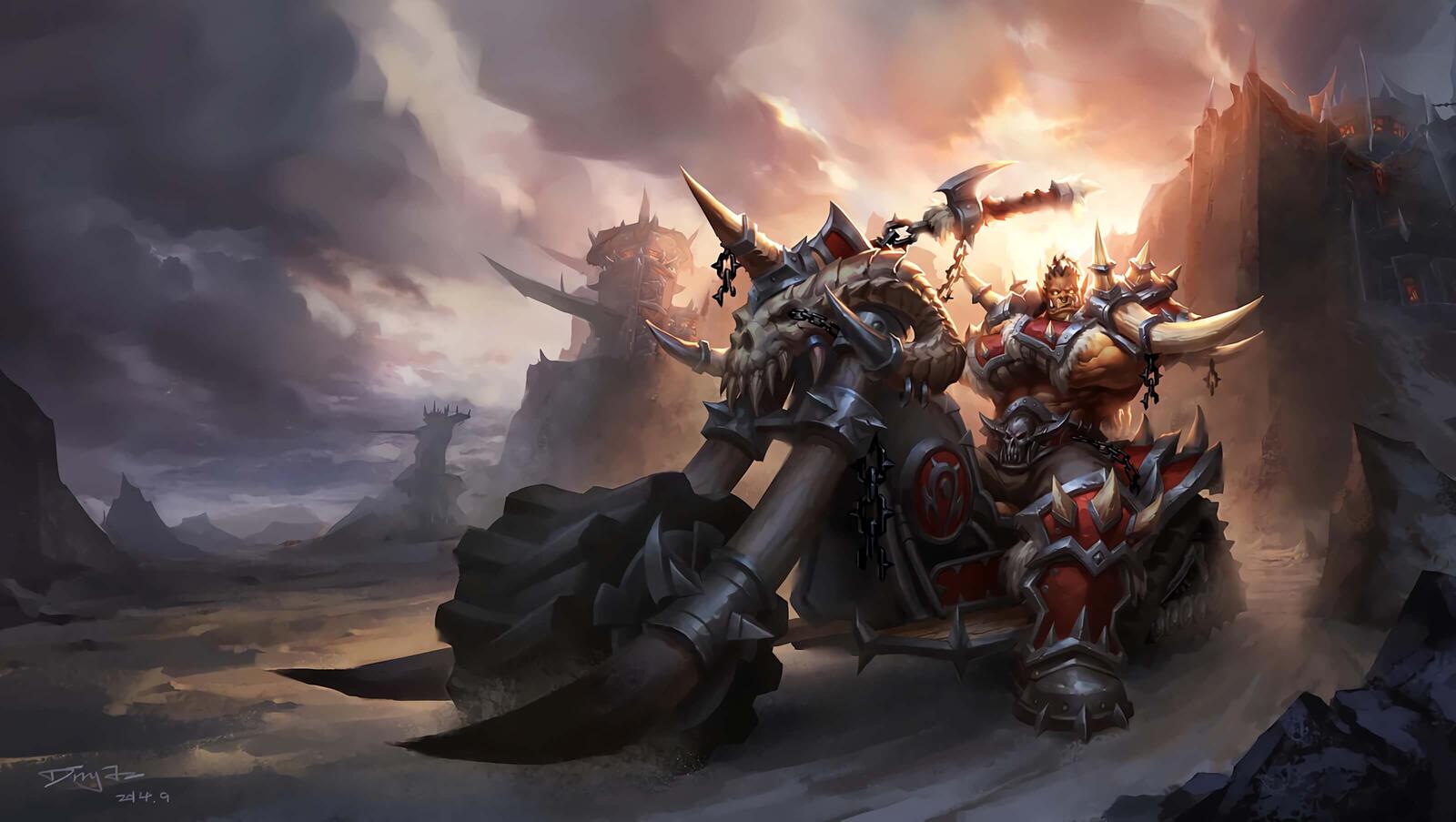 Wallpapers World of Warcraft artwork Orc on the desktop