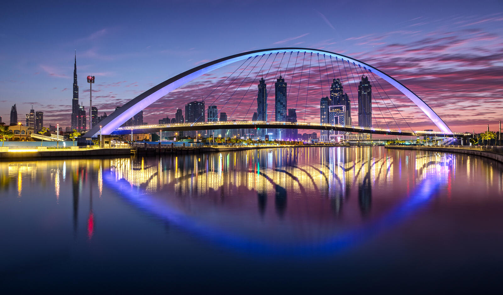 Обои Мост Толерантности Dubai город на рабочий стол