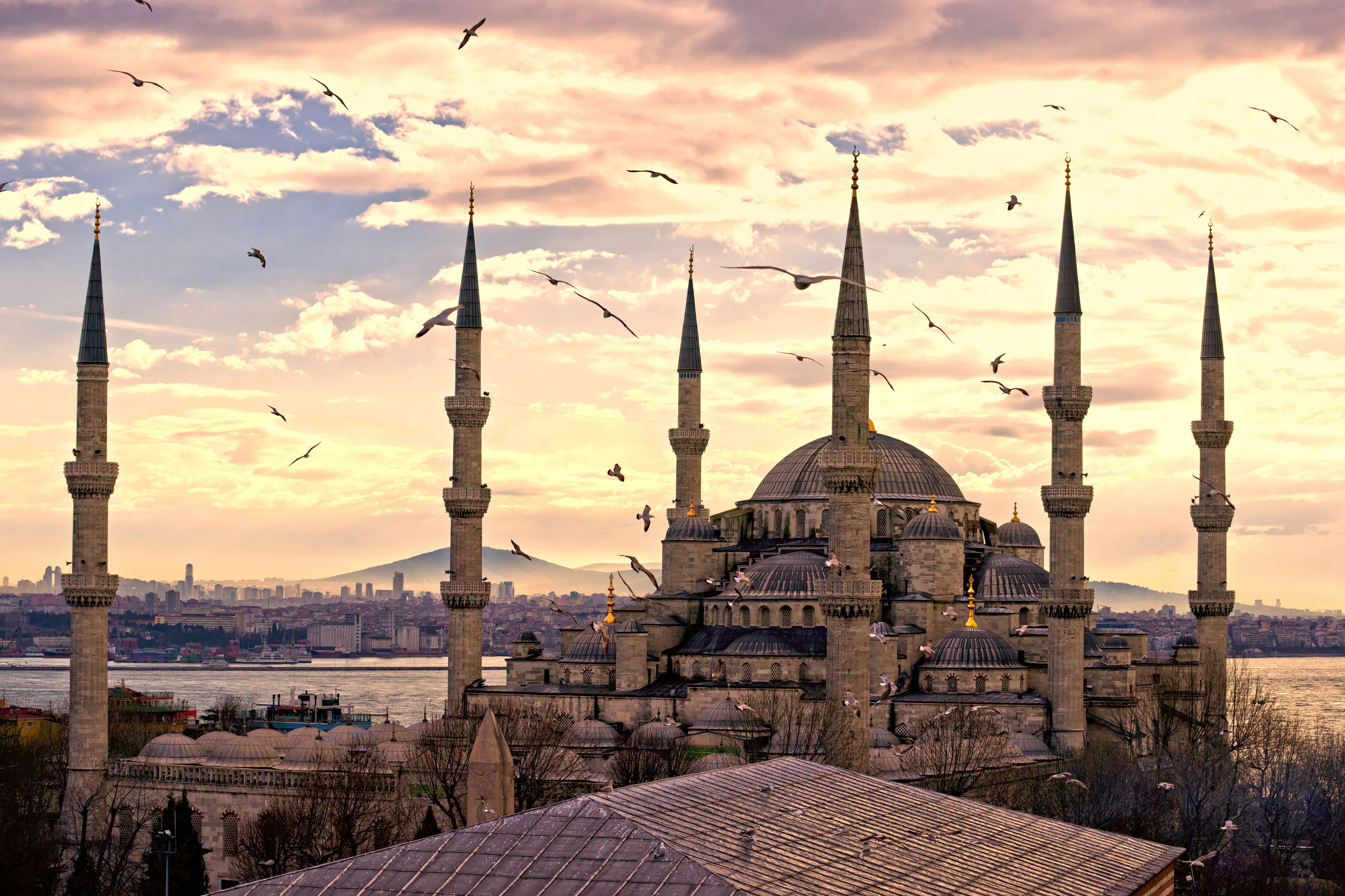 Обои мечеть небо Турция на рабочий стол