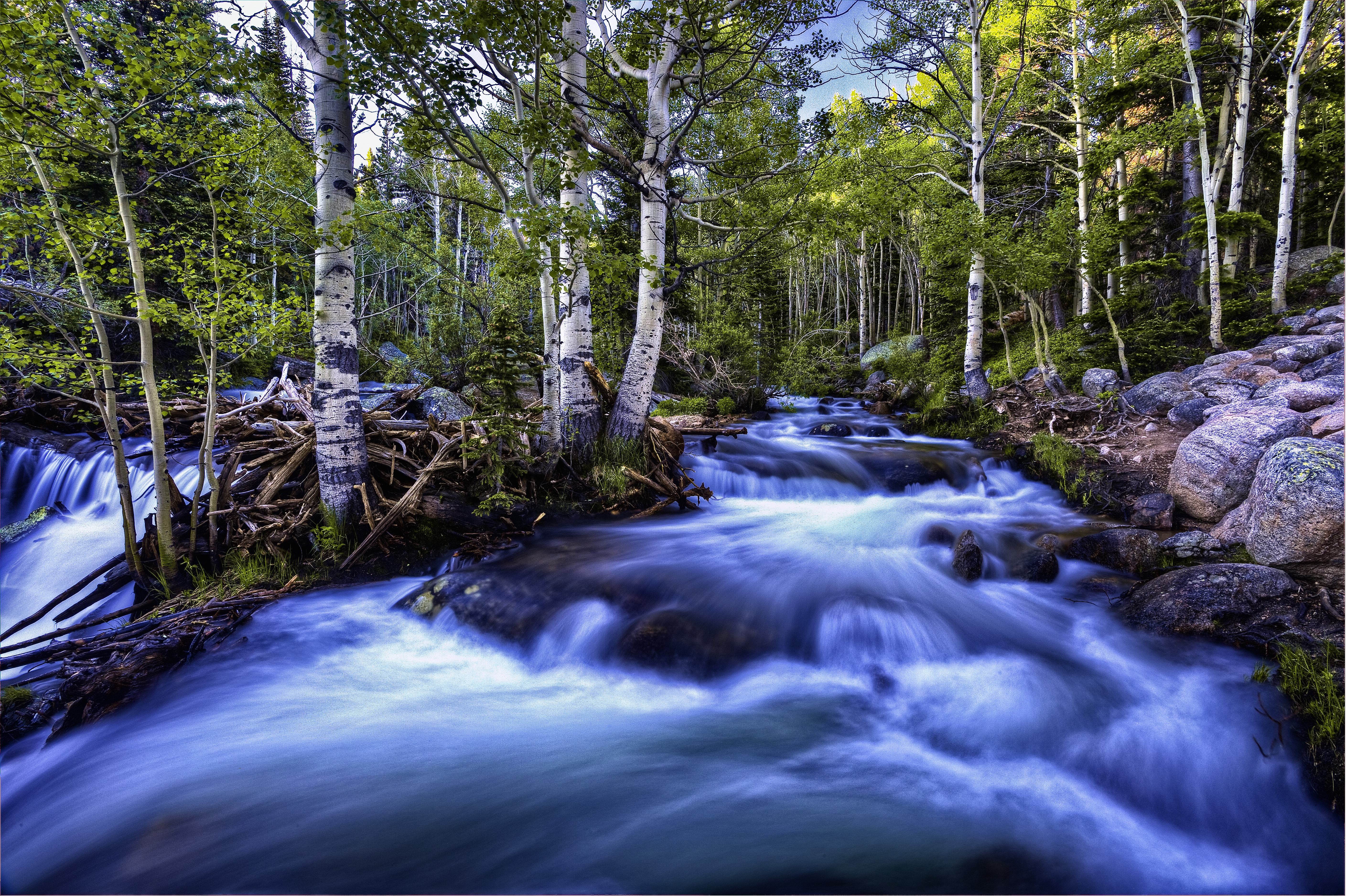 Wallpapers river current Colorado Rocky Mountain National Park on the desktop