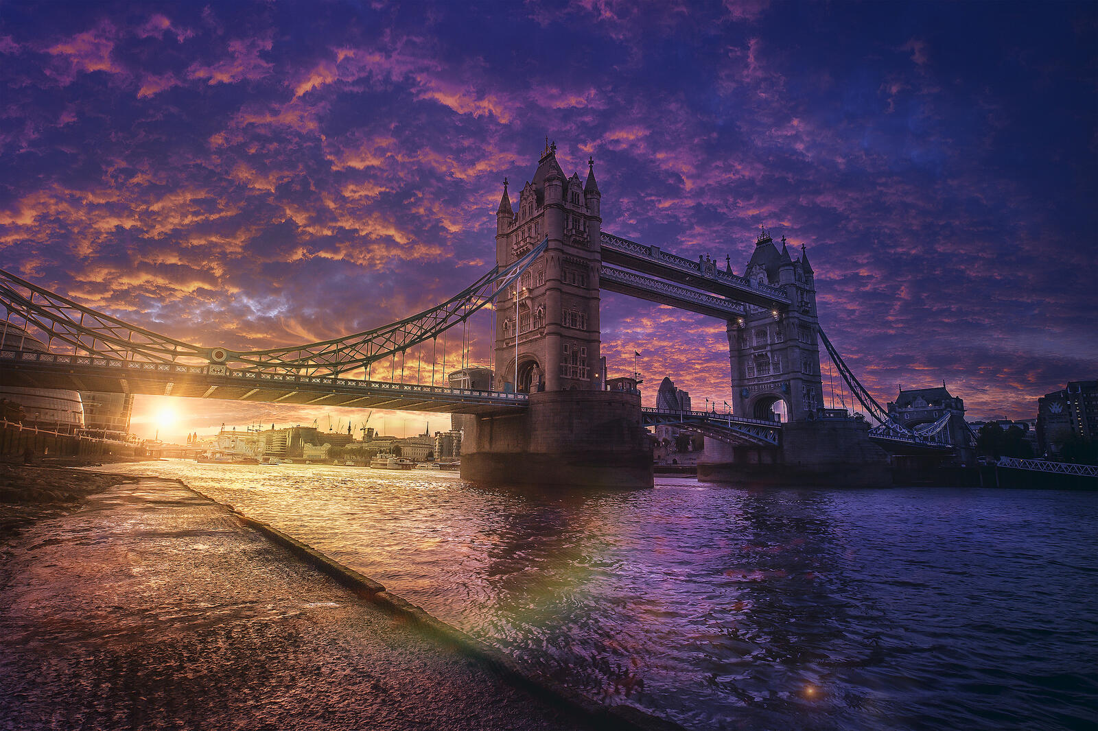Wallpapers London City Westminster Tower Bridge on the desktop