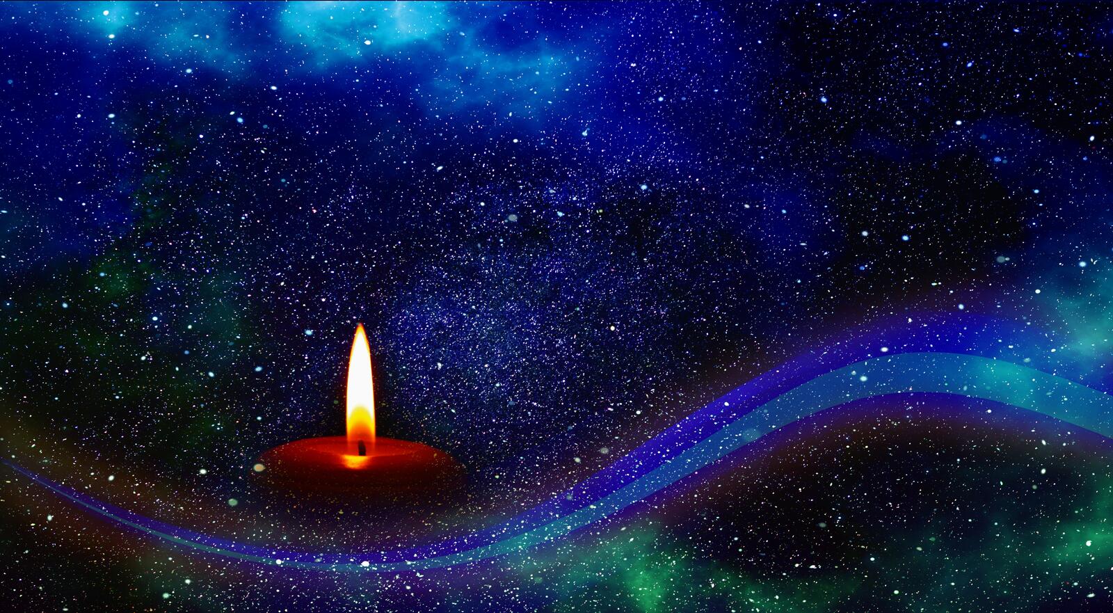 Wallpapers candle stars universe on the desktop