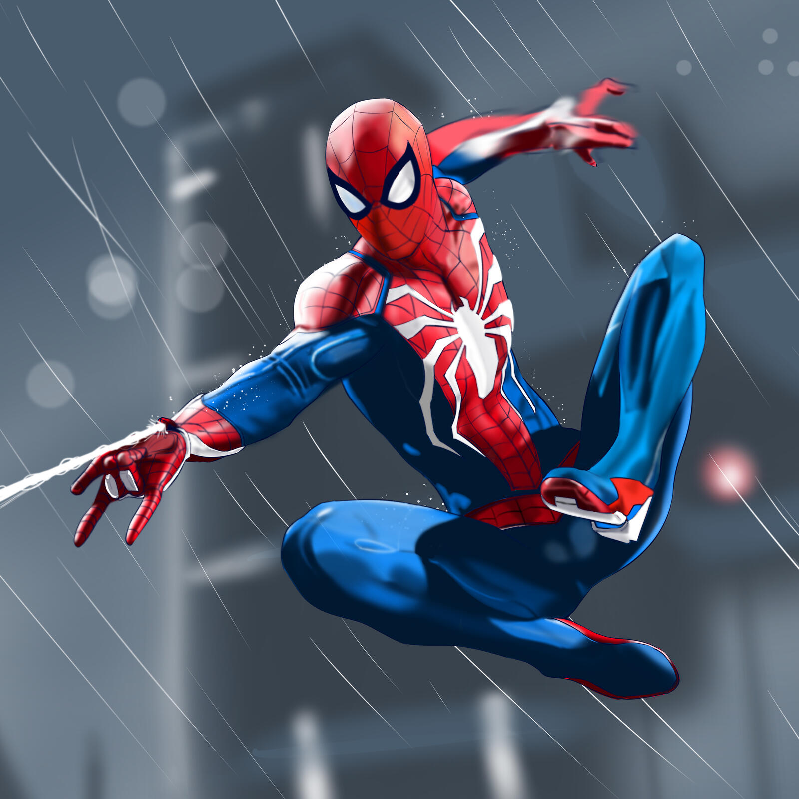 Free photo Spider-man let spider`s web