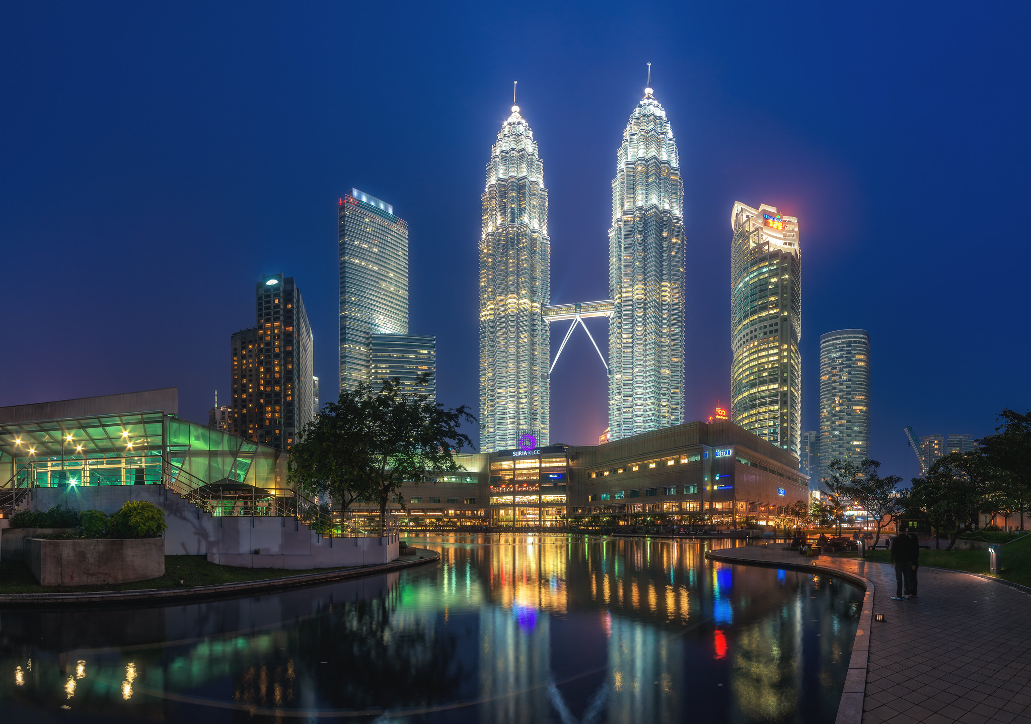Обои Malaysia Kuala Lumpur город ночь на рабочий стол