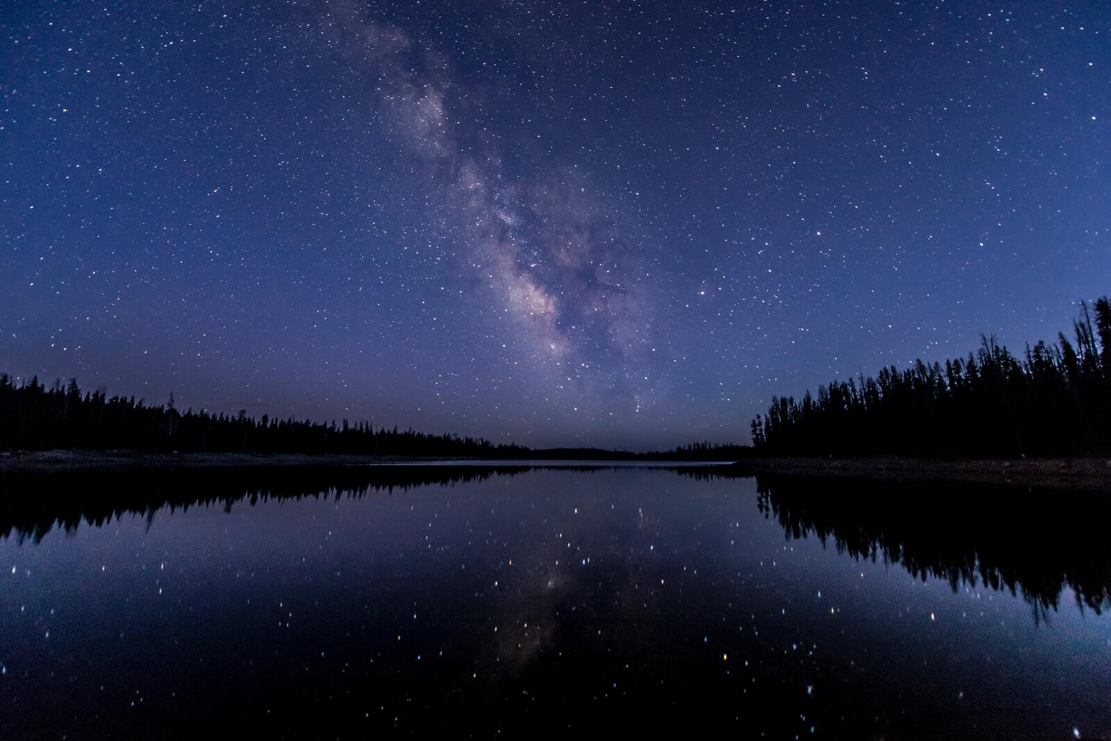 Wallpapers milky way lake reflection on the desktop