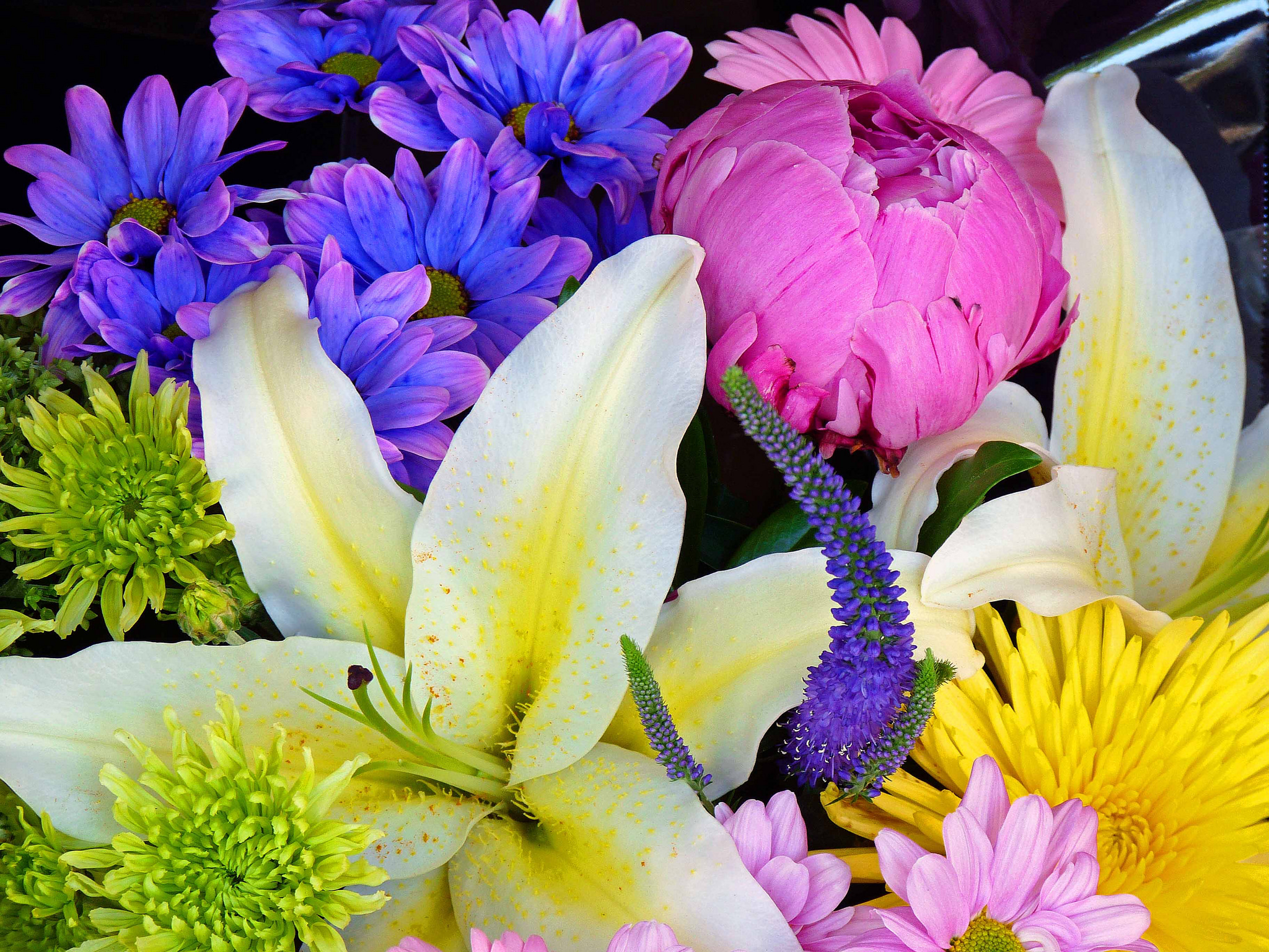 Бесплатное фото Букет с разными цветами