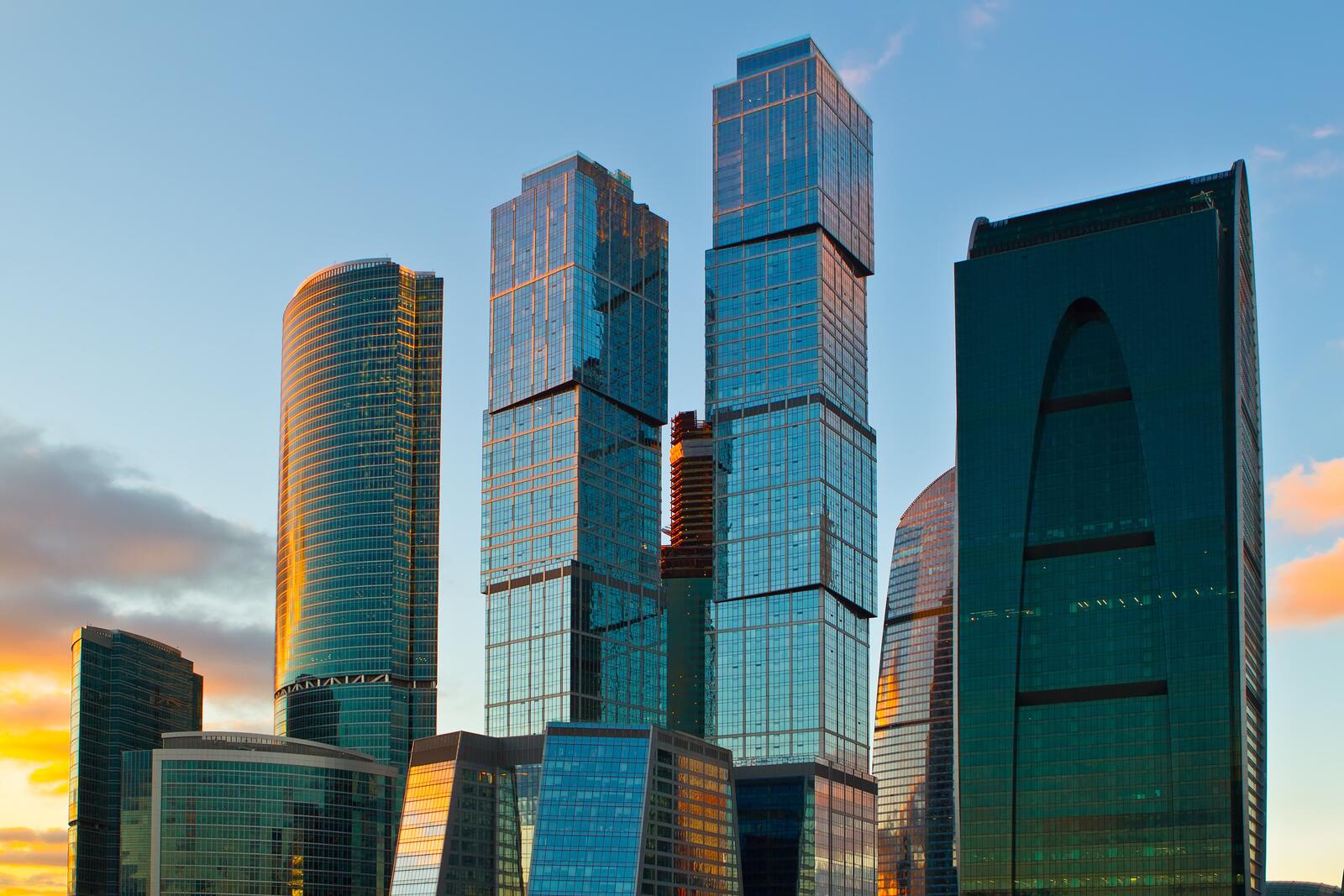 Обои Москва небоскребы здания на рабочий стол