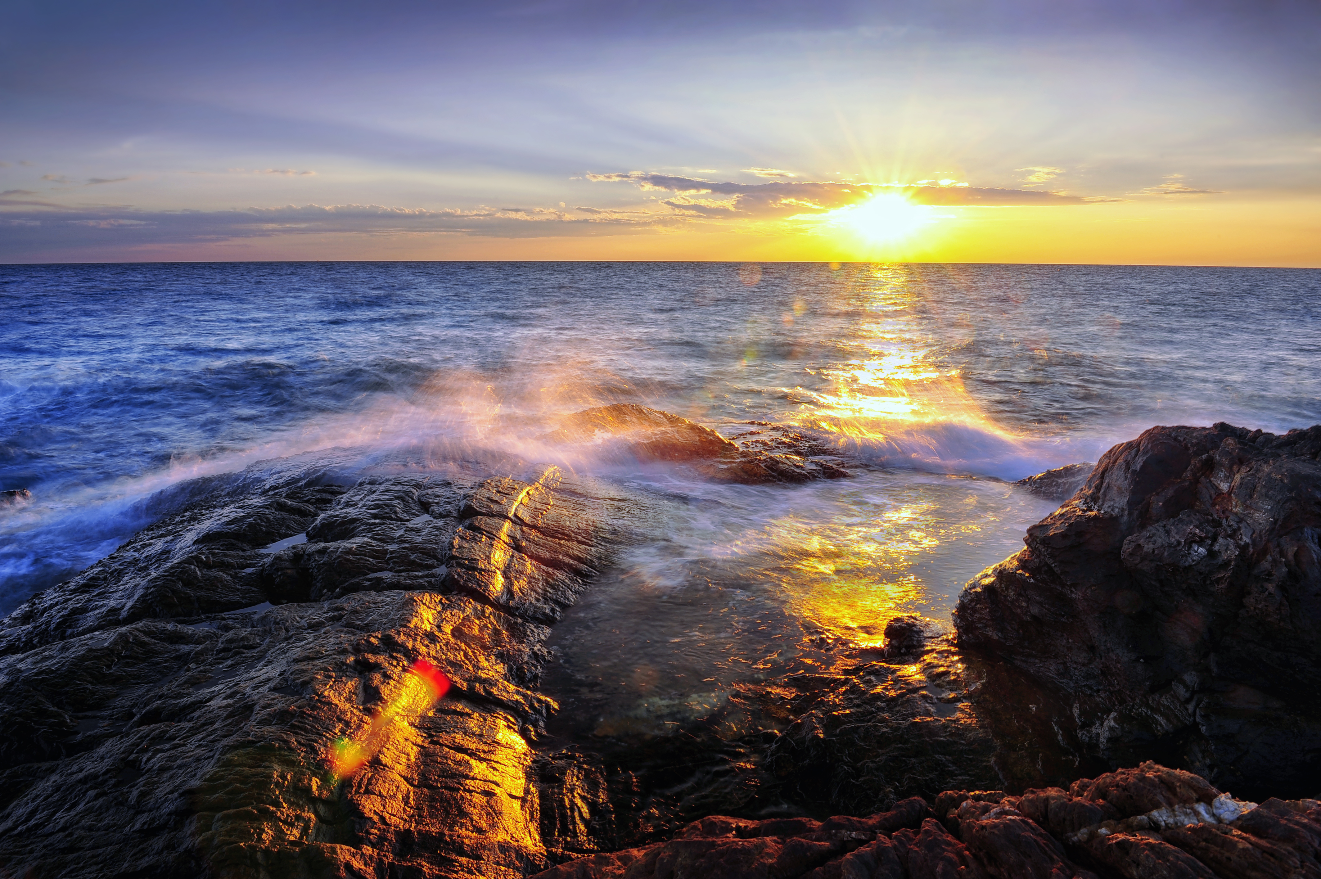 Wallpapers Sea Sunset Rayong Thailand sunset on the desktop