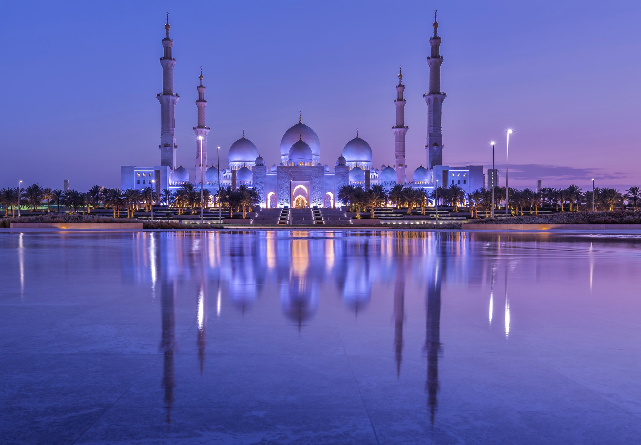 Фото Объединенные Арабские Эмираты Большая Мечеть Шейха Зайда в Абу .
