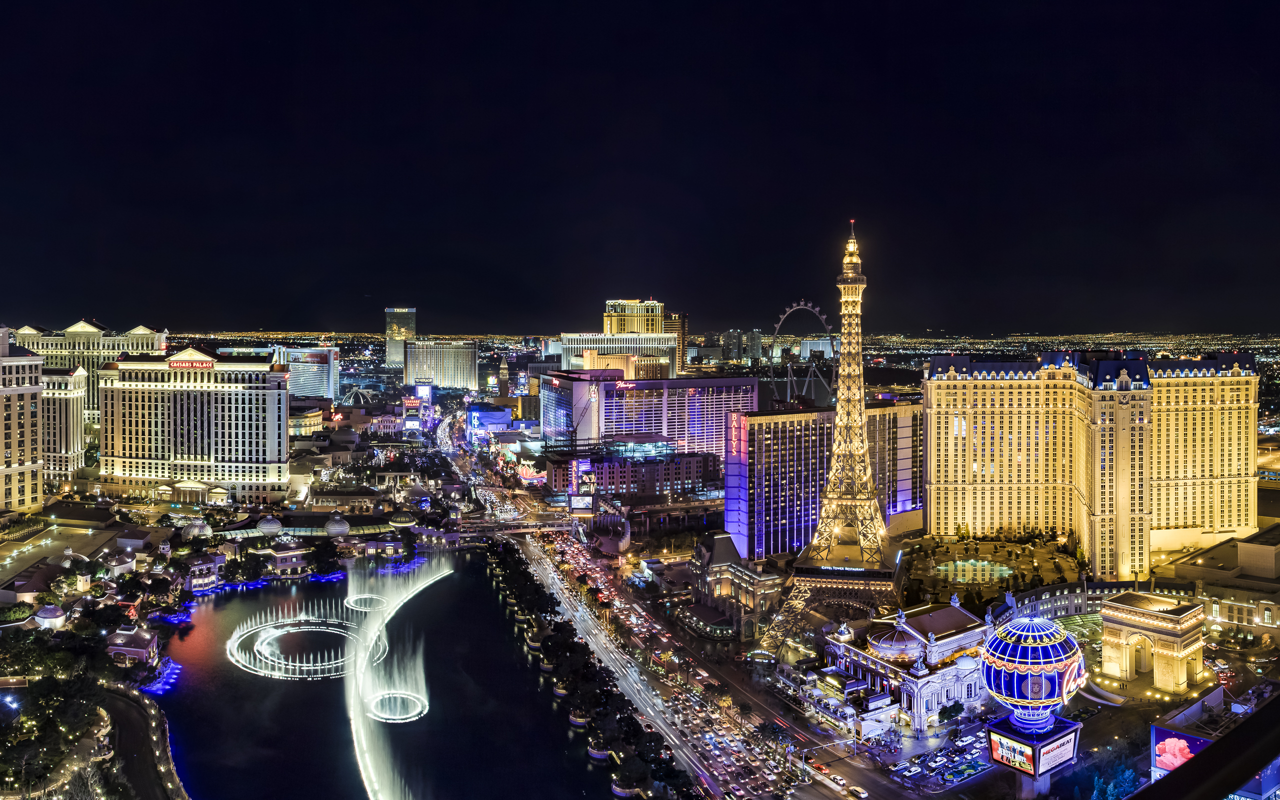 Photo free panorama, long exposure, Las Vegas Boulevard