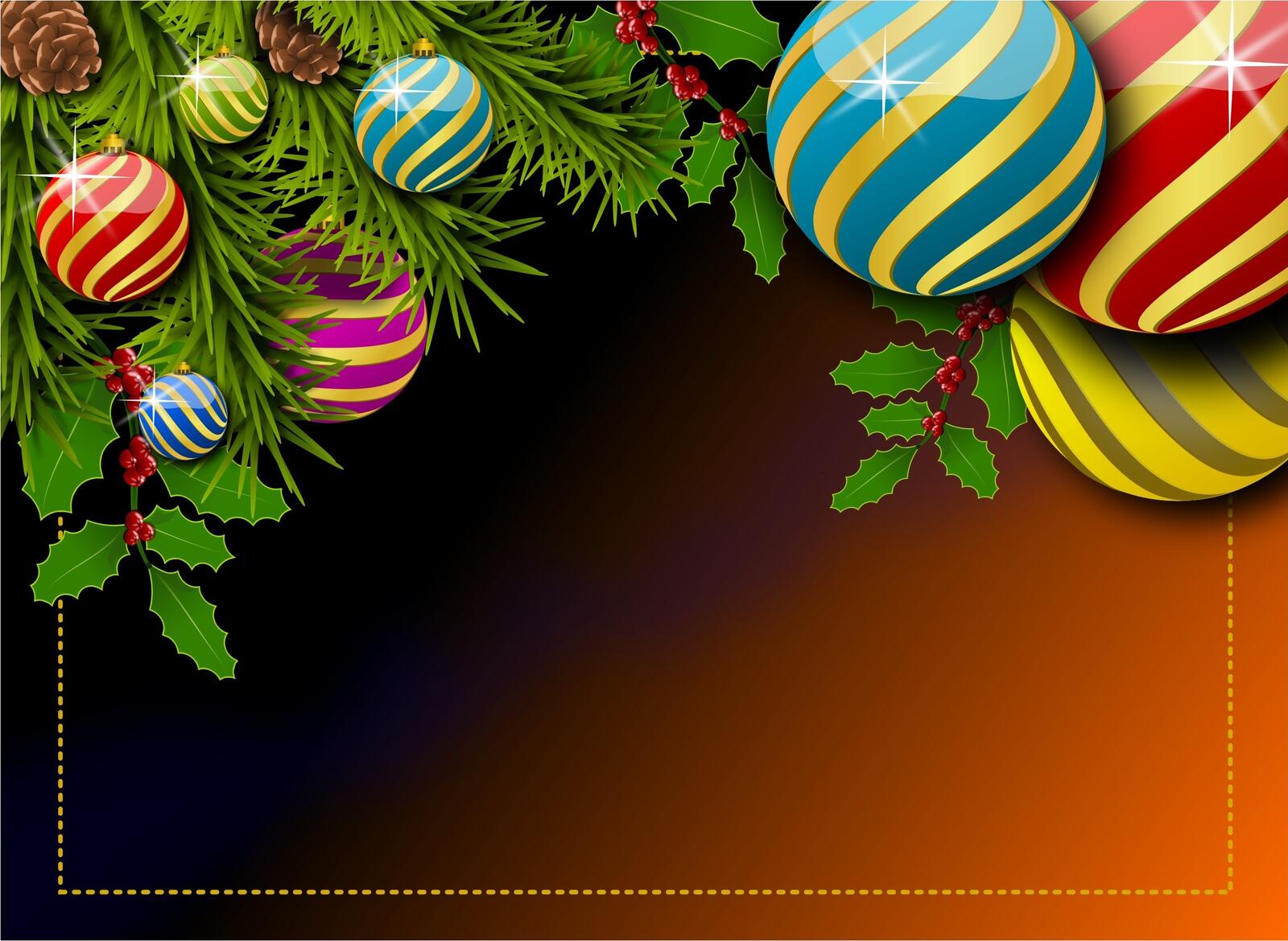 Wallpapers Christmas ornaments elements Christmas design on the desktop