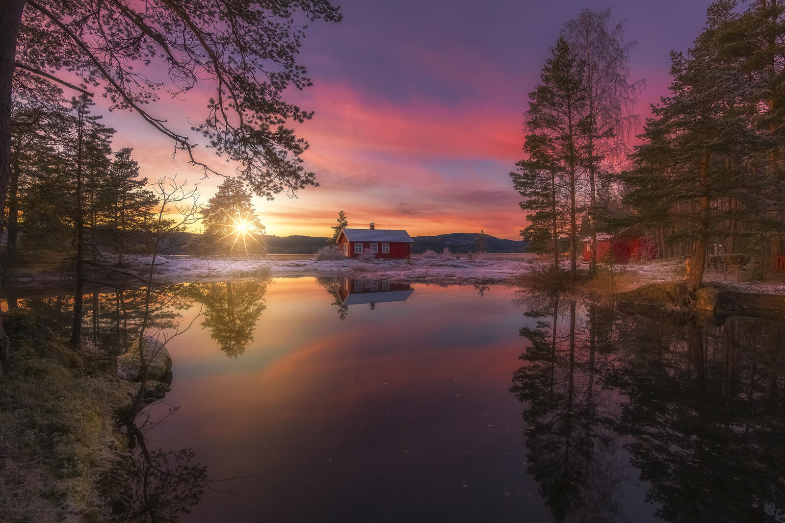 Обои Norway озеро зима на рабочий стол