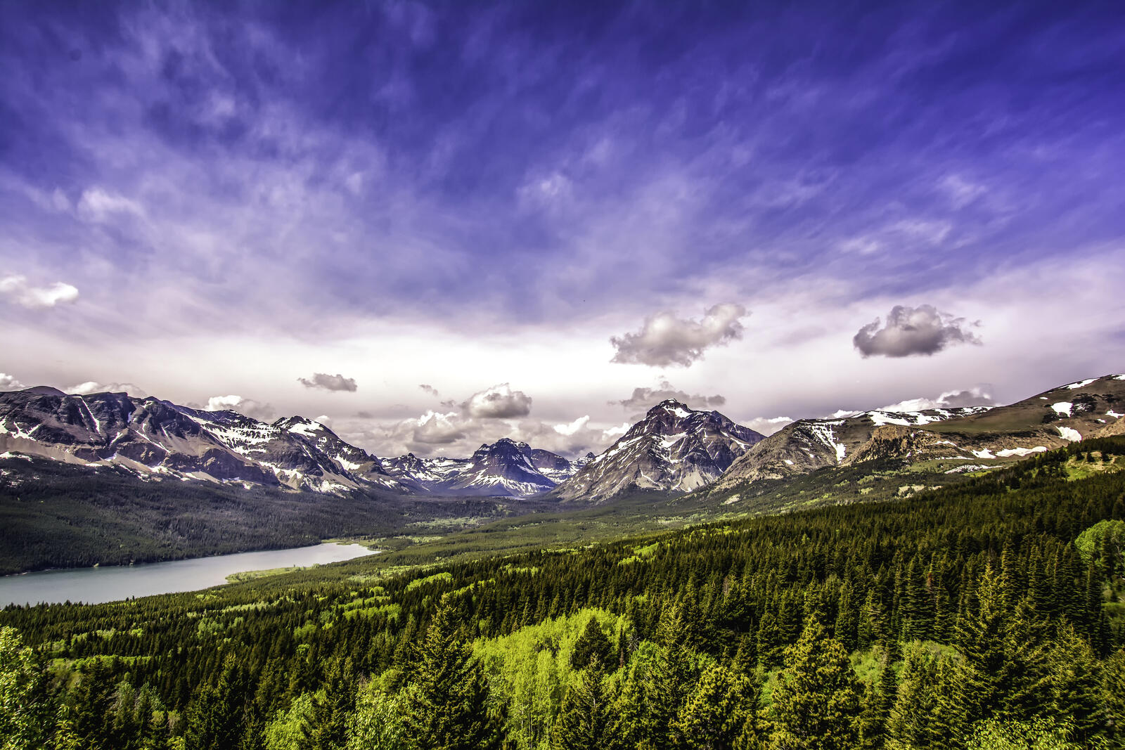 Wallpapers Lower Two Medicine Lake Glacier National Park mountains on the desktop