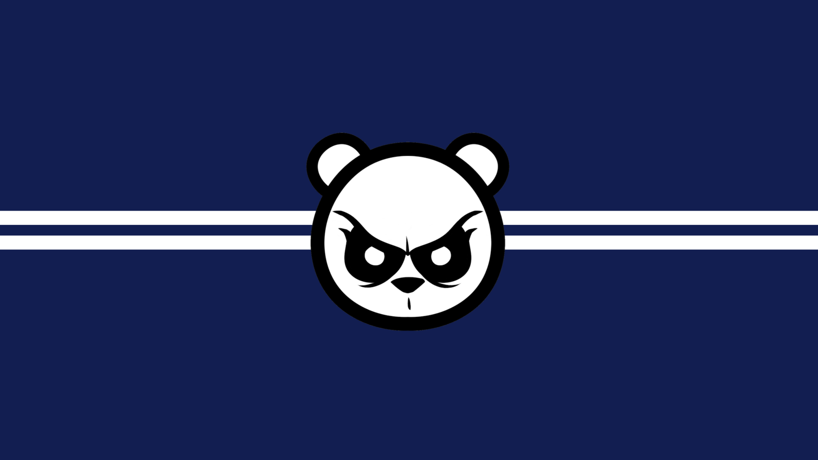 Обои минимализм логотип панда на рабочий стол