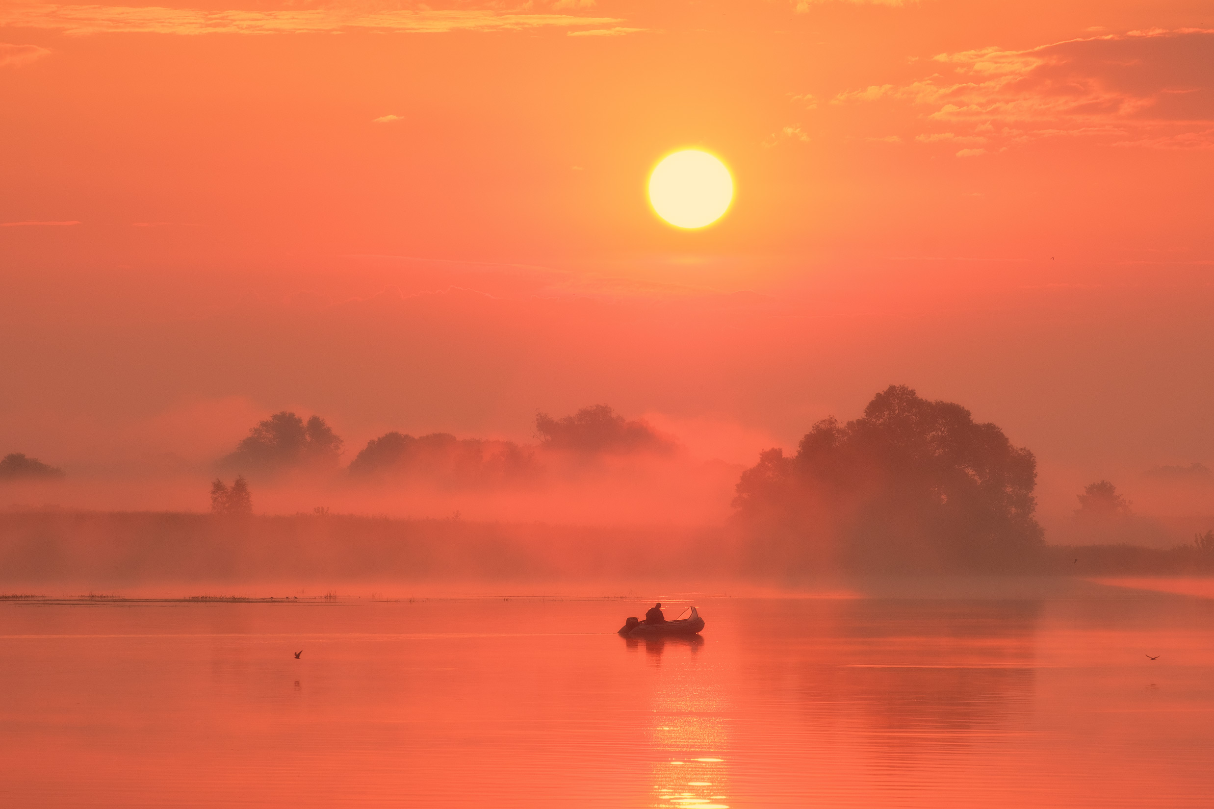 Free photo Fishing at dawn