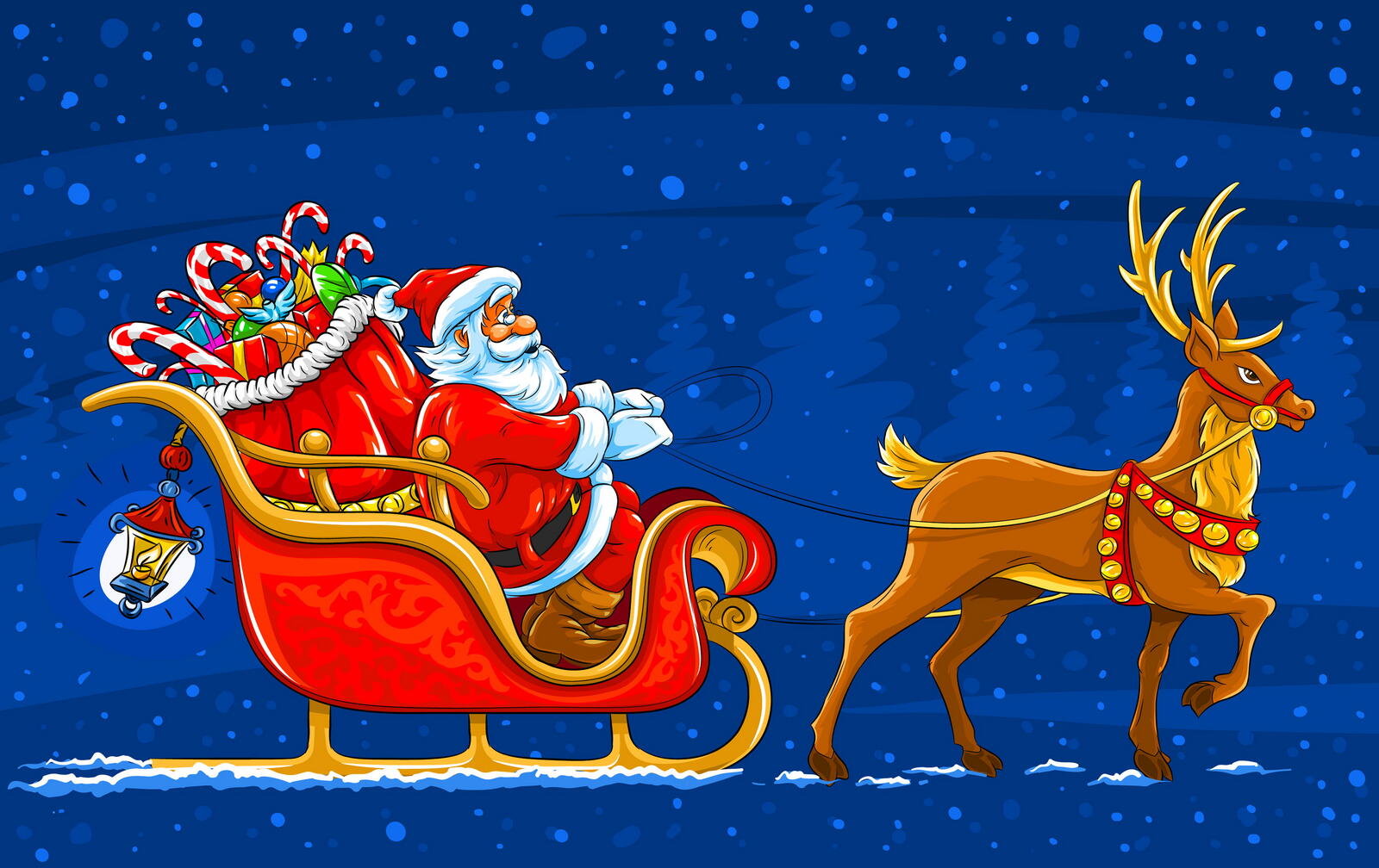 Wallpapers new year Christmas decoration Santa Claus on the desktop