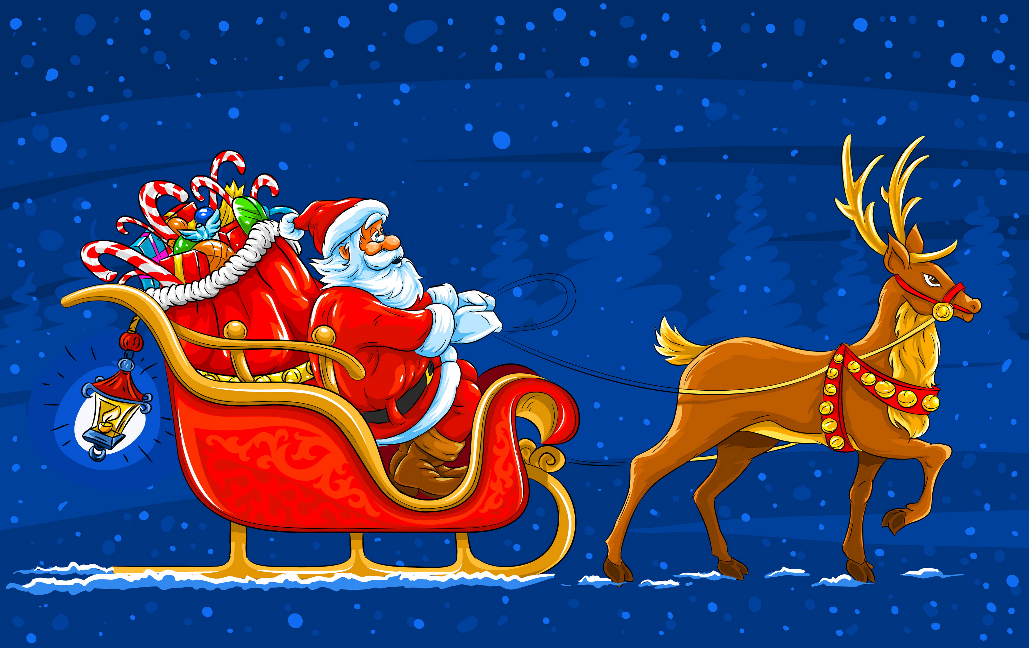 Wallpapers new year Christmas decoration Santa Claus on the desktop