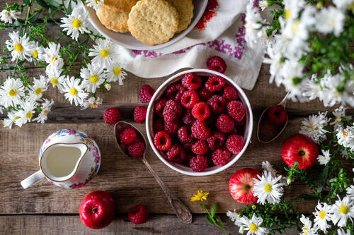 Raspberry breakfast