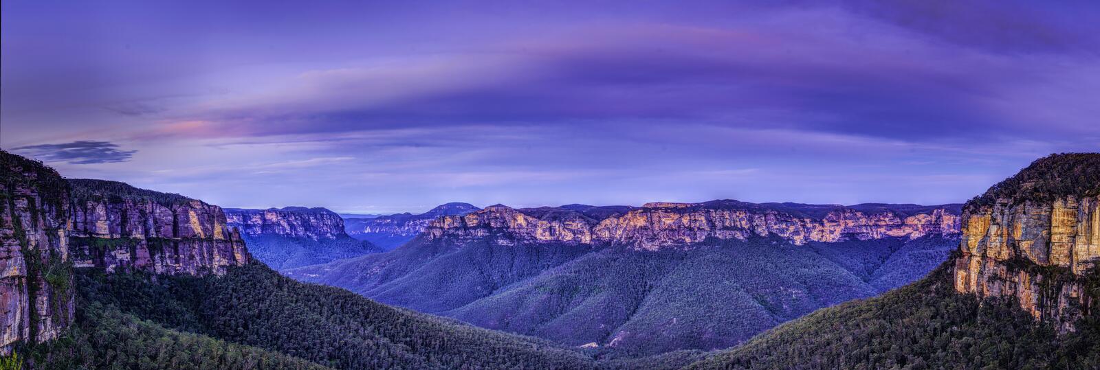 Обои Blue Mountains National Park Australian landscape Австралия на рабочий стол