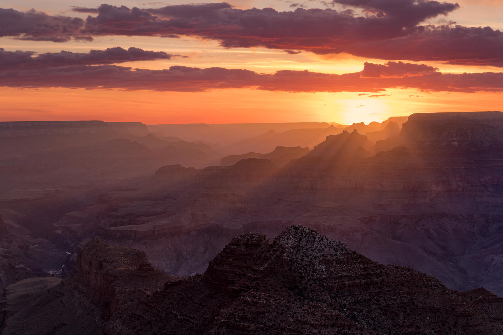 Free photo Grand Canyon at sunset