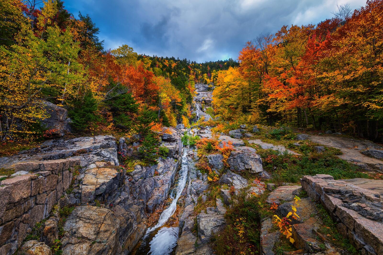 Wallpapers Silver Cascade New England New Hampshire on the desktop