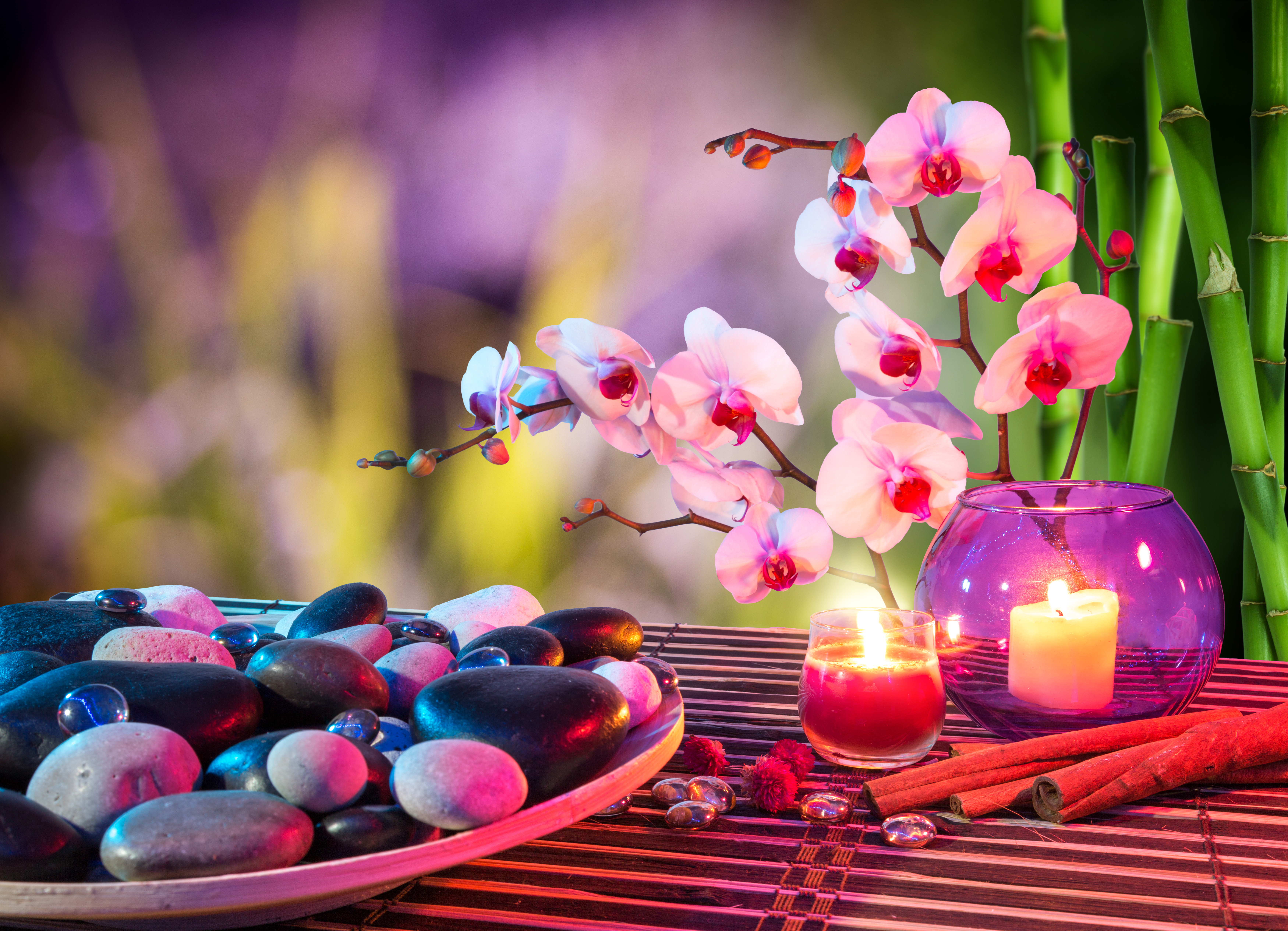 Wallpapers flowers flame massage on the desktop