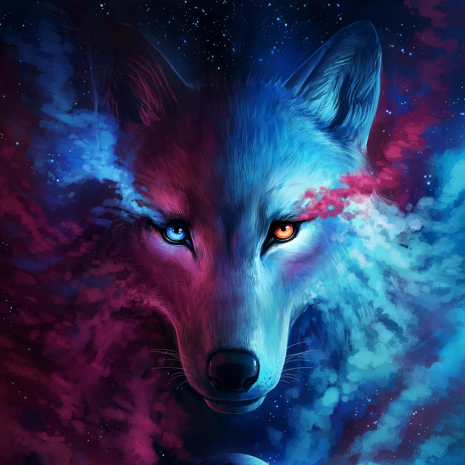 Wallpapers bright eyes fantasy the majestic wolf on the desktop