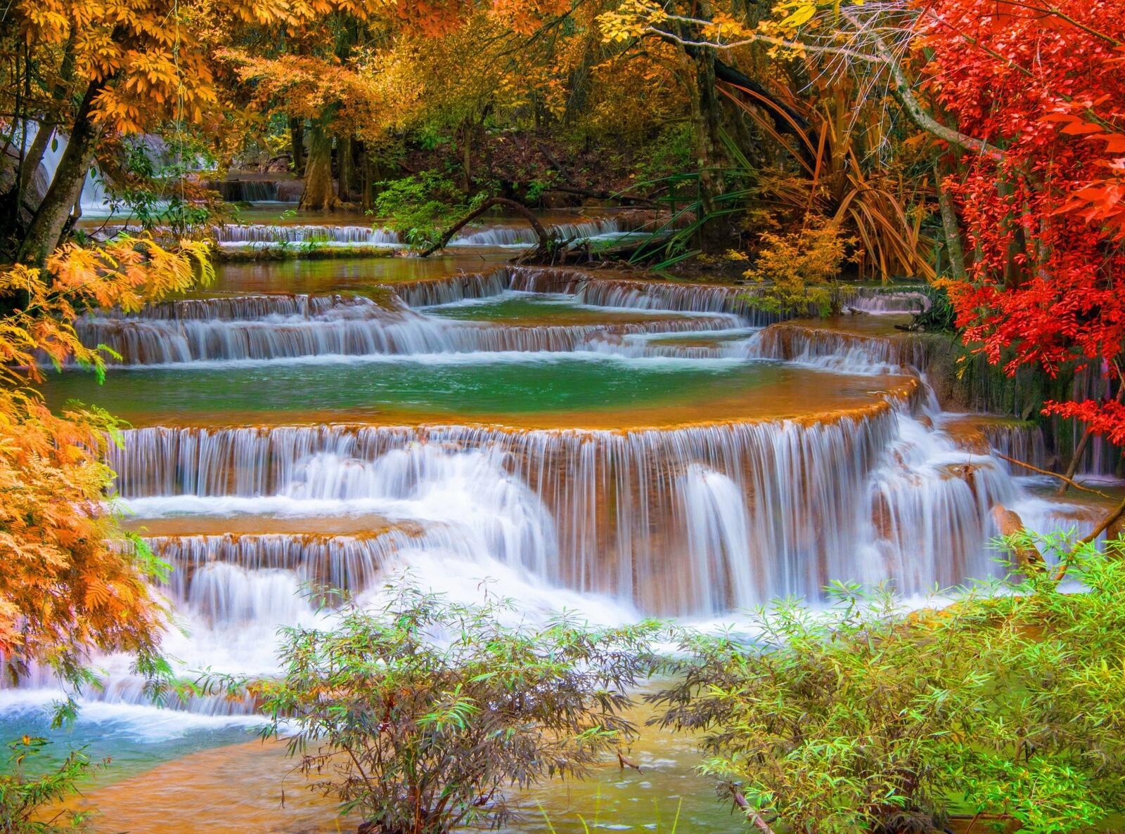 Wallpapers autumn waterfall waterfalls on the desktop