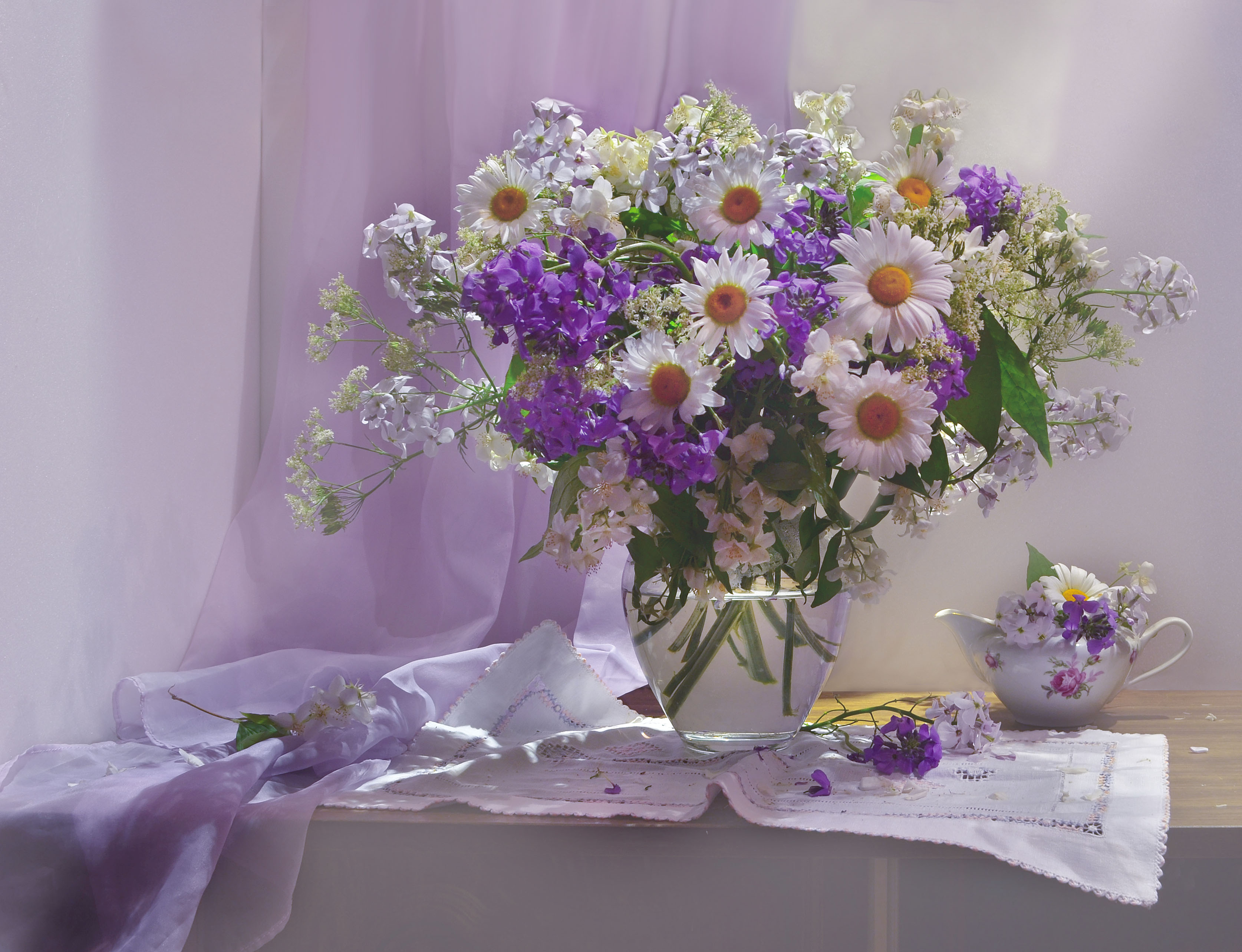 桌面上的壁纸花束 领域 鲜花