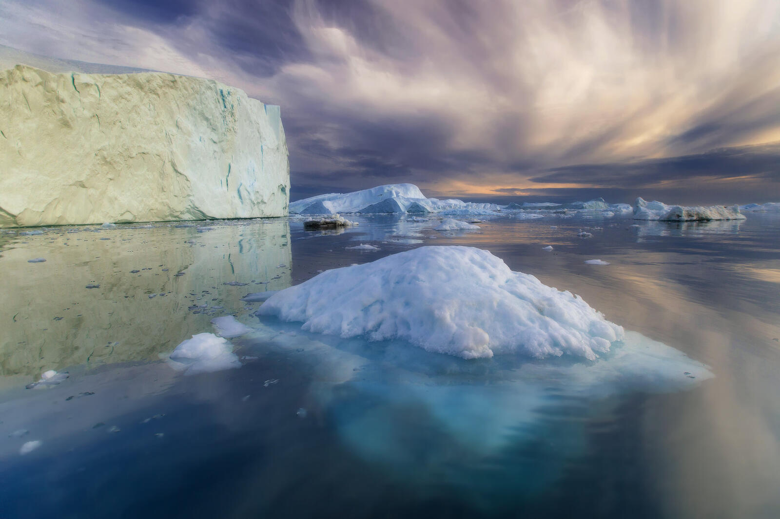 Wallpapers Greenland Icebergs Arctic on the desktop