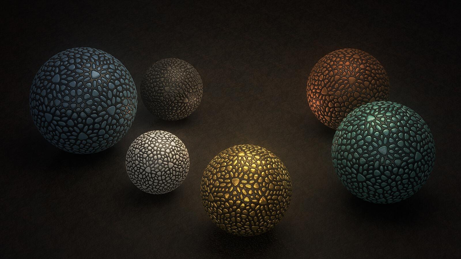 Wallpapers stone balls texture modeling on the desktop