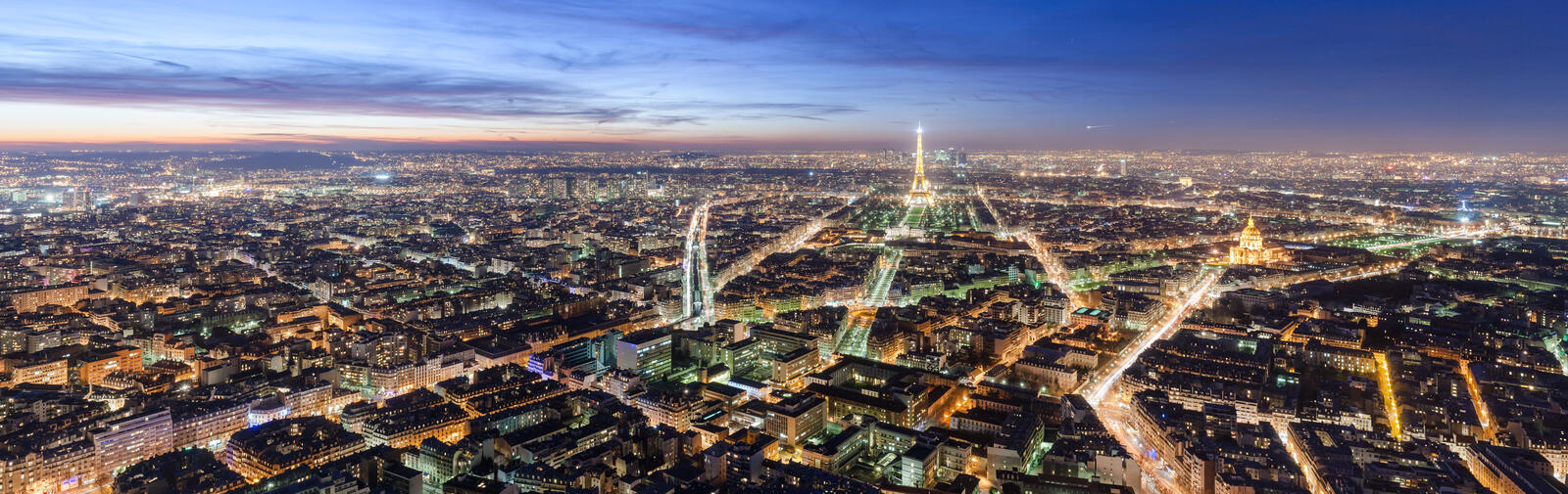 Обои Франция Эйфелева башня панорама на рабочий стол