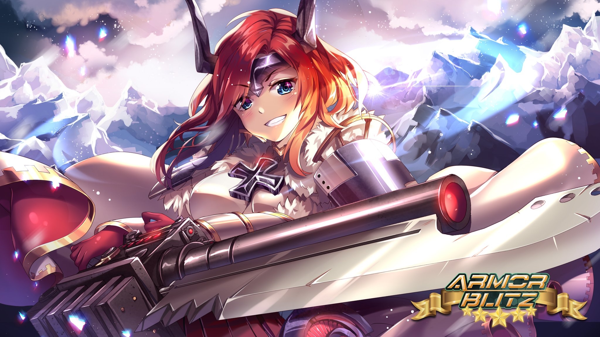 Photo free armour blitz and the girl smiling, anime and games, anime