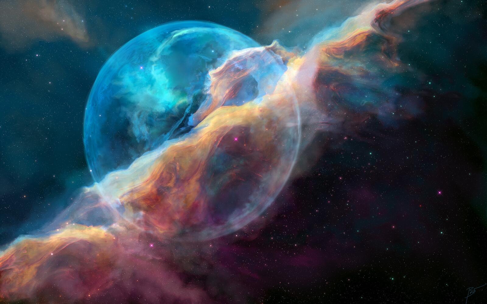 Бесплатное фото Туманность пузырь NGC 7635