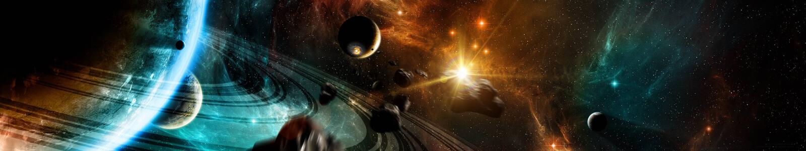 Wallpapers espace beautifully planets on the desktop